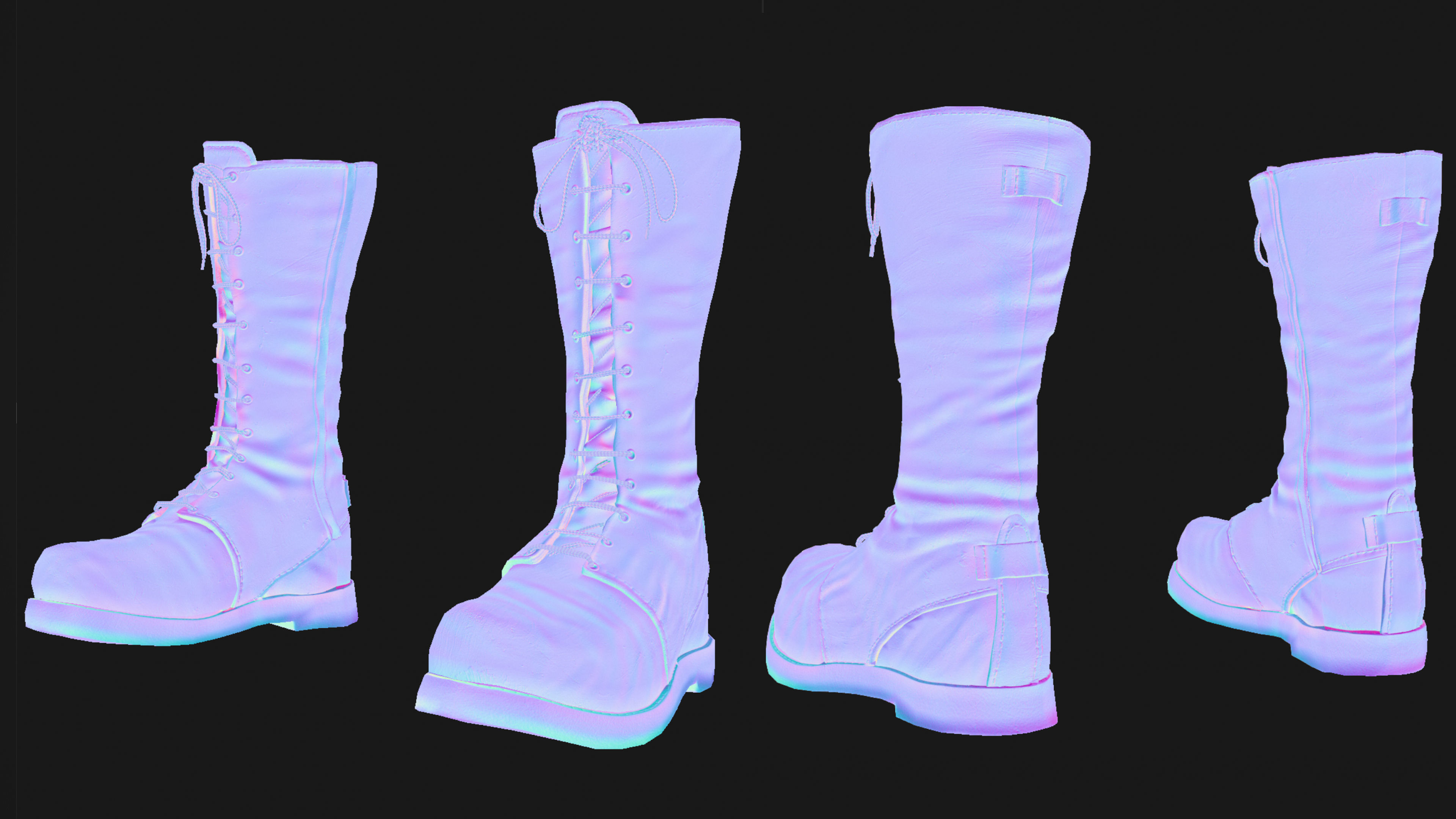Shoes 01 Game-Ready Unreal  Low-poly 3D model_2