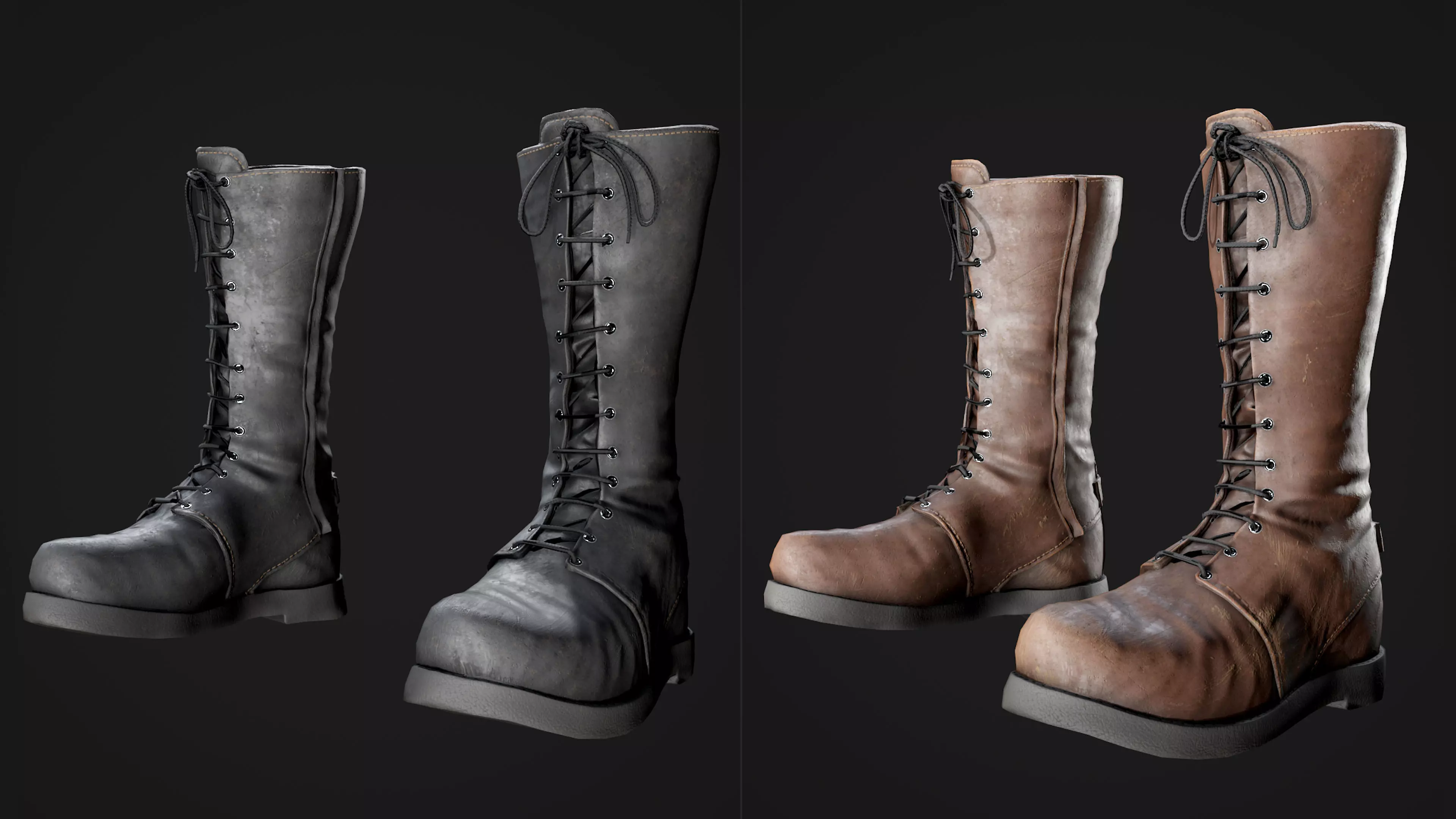 Shoes 01 Game-Ready Unreal  Low-poly 3D model_0