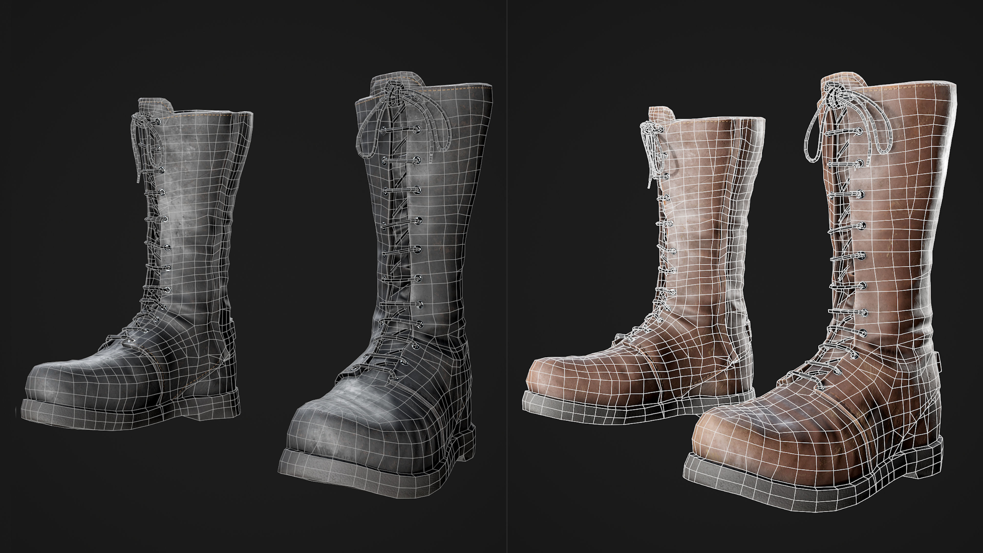 Shoes 01 Game-Ready Unreal  Low-poly 3D model_1