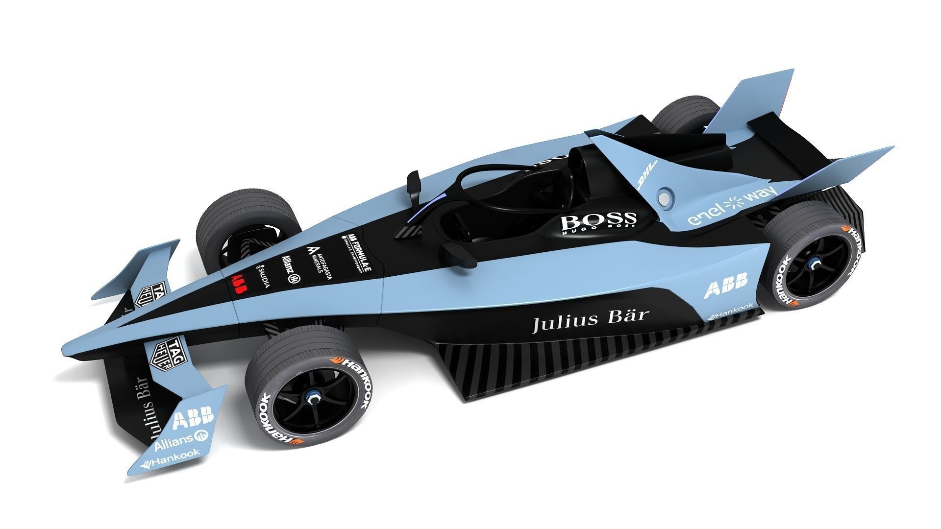 Gen3 Formula E Race Car Season 2022 - 2023 3D model_1