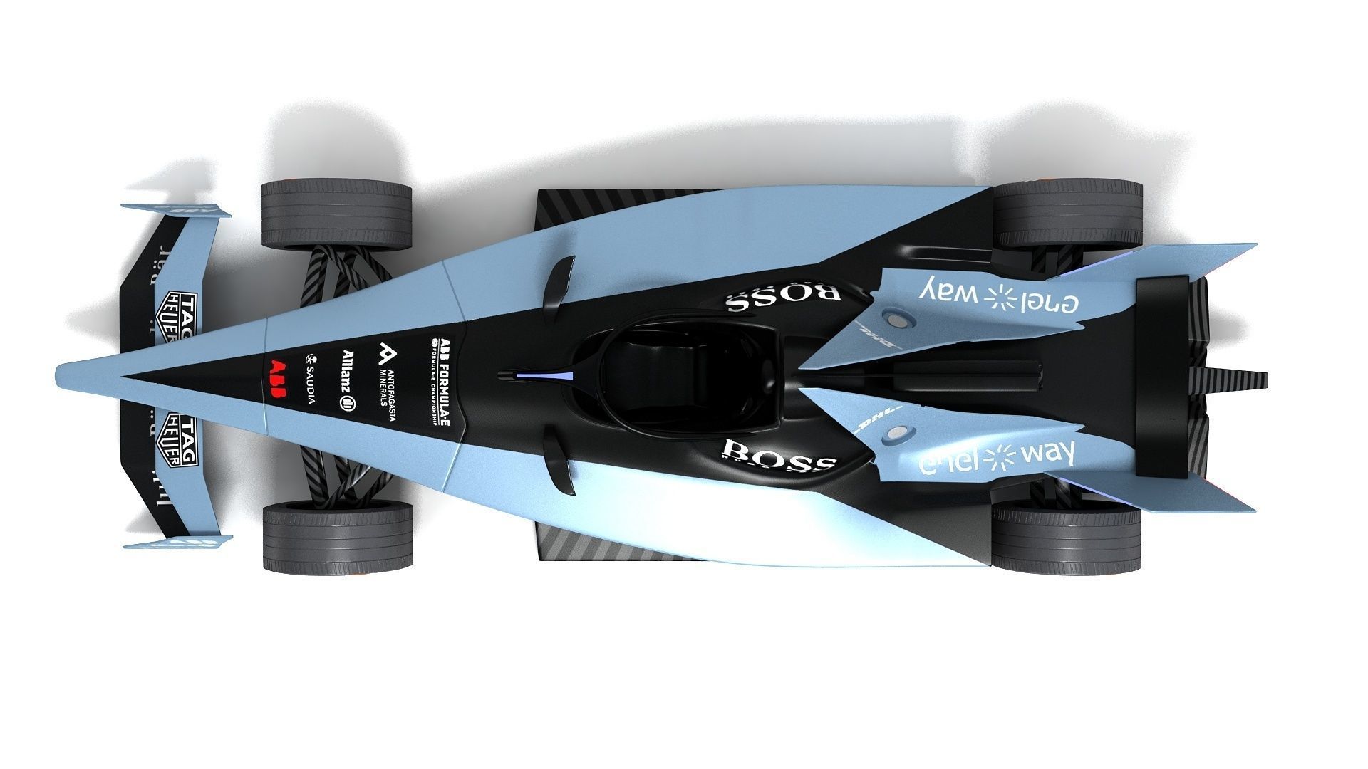 Gen3 Formula E Race Car Season 2022 - 2023 3D model_8