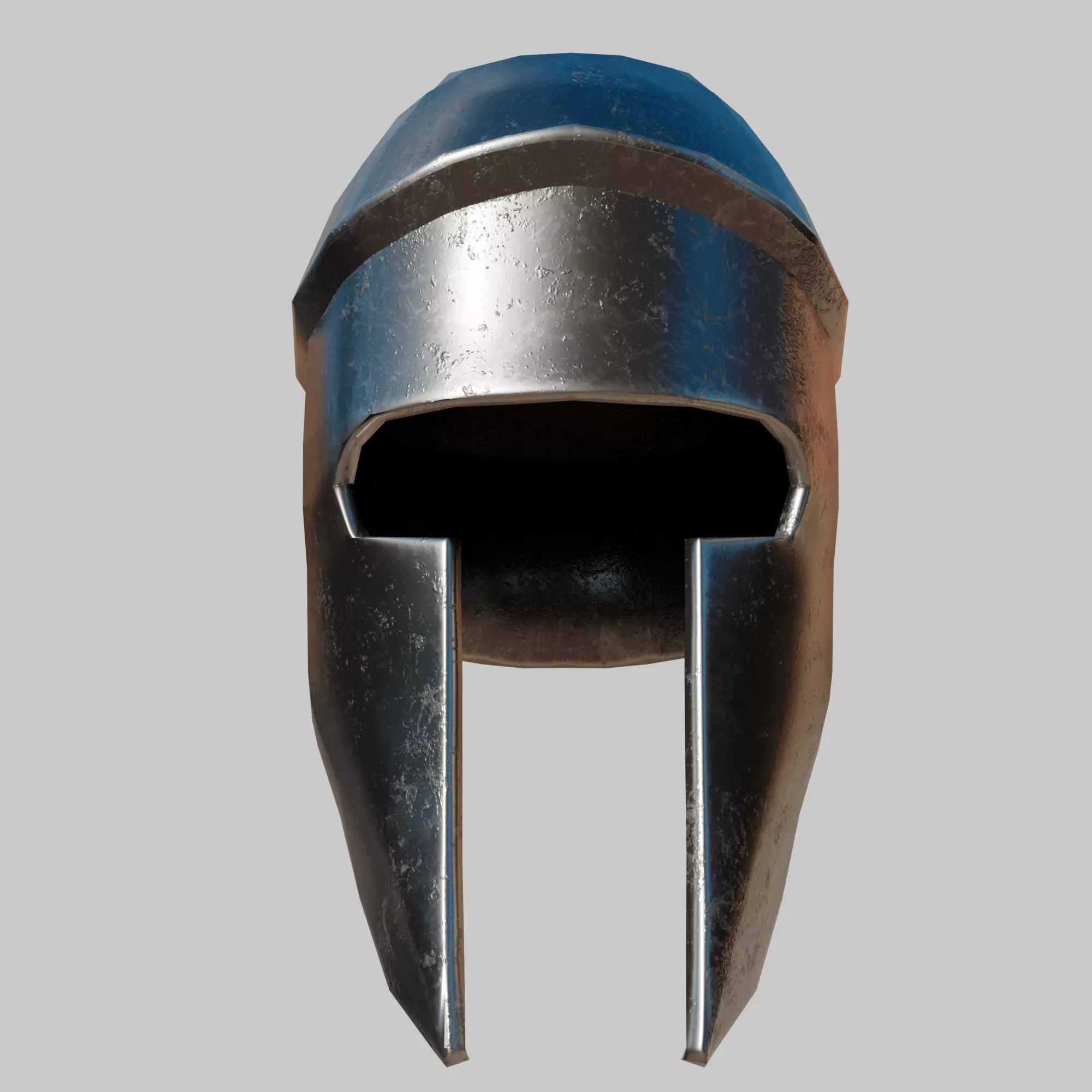 Spartan helmet Low-poly 3D model_0