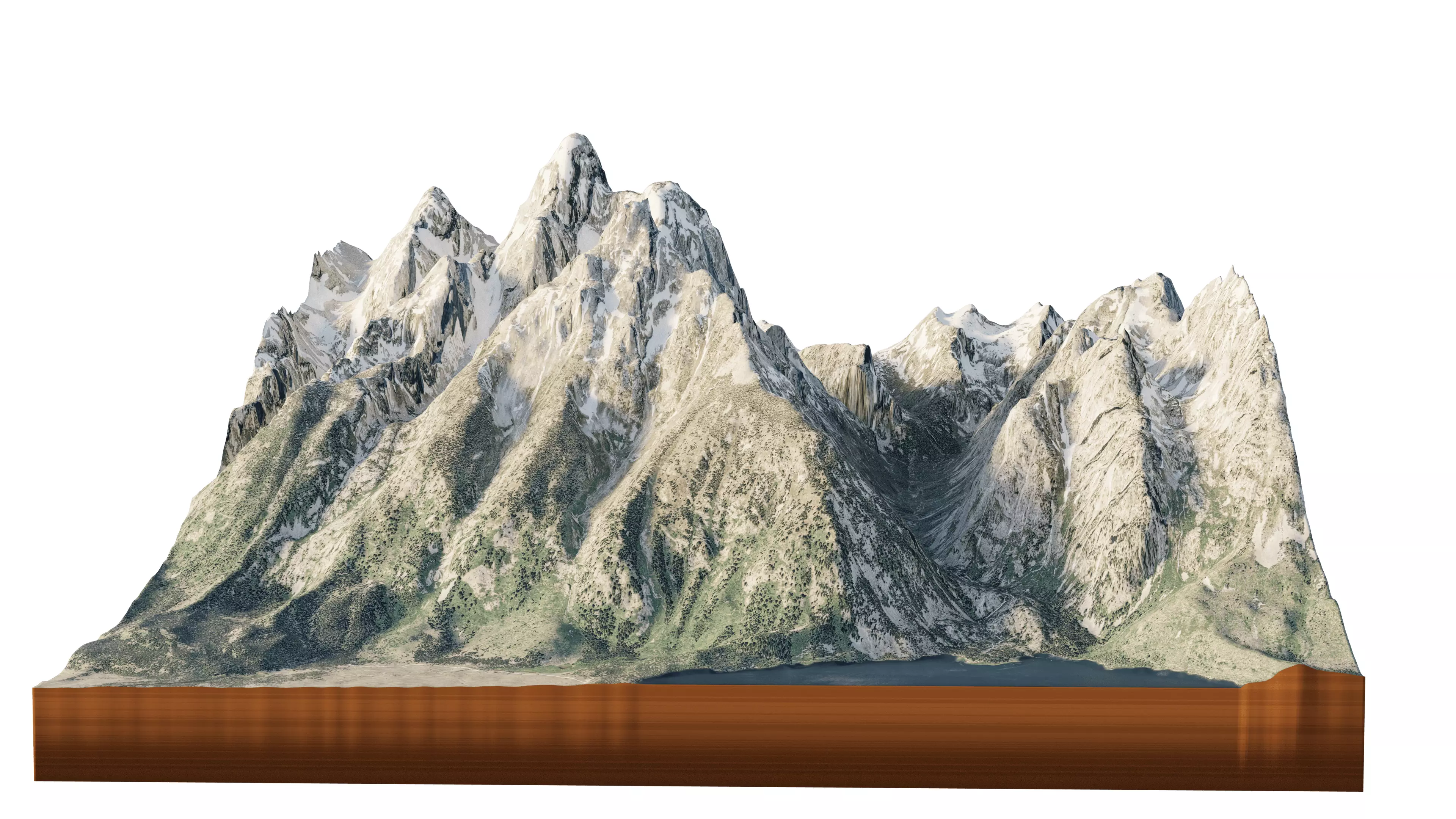 Grand Teton mountain 3d model landscape 3D model_0