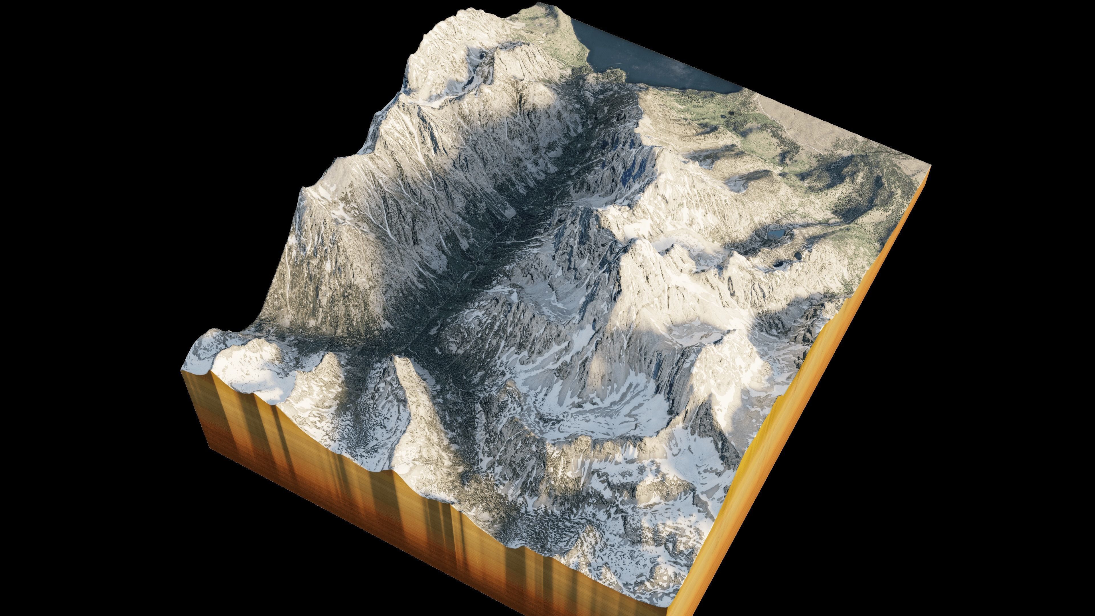 Grand Teton mountain 3d model landscape 3D model_7