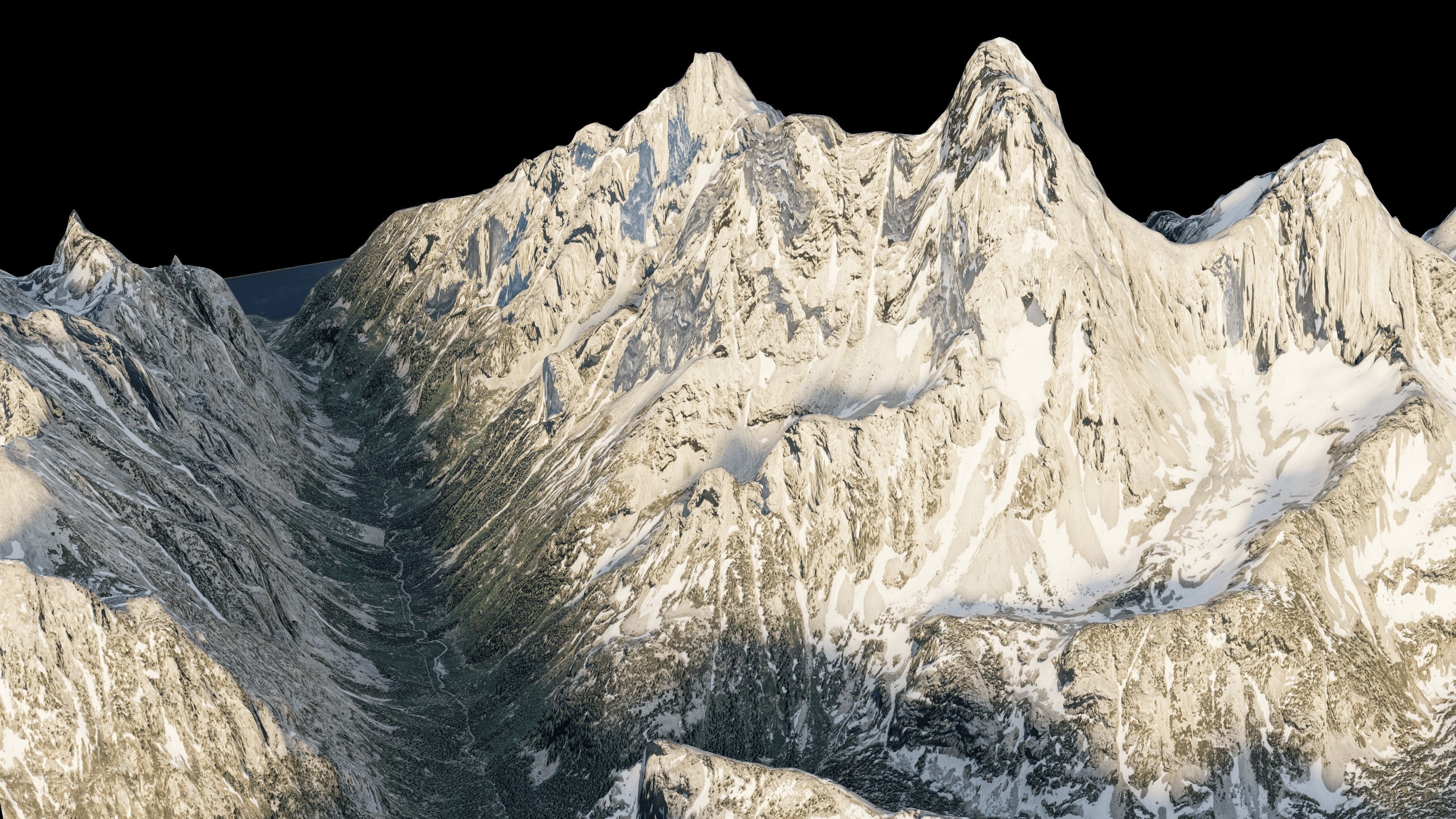 Grand Teton mountain 3d model landscape 3D model_1
