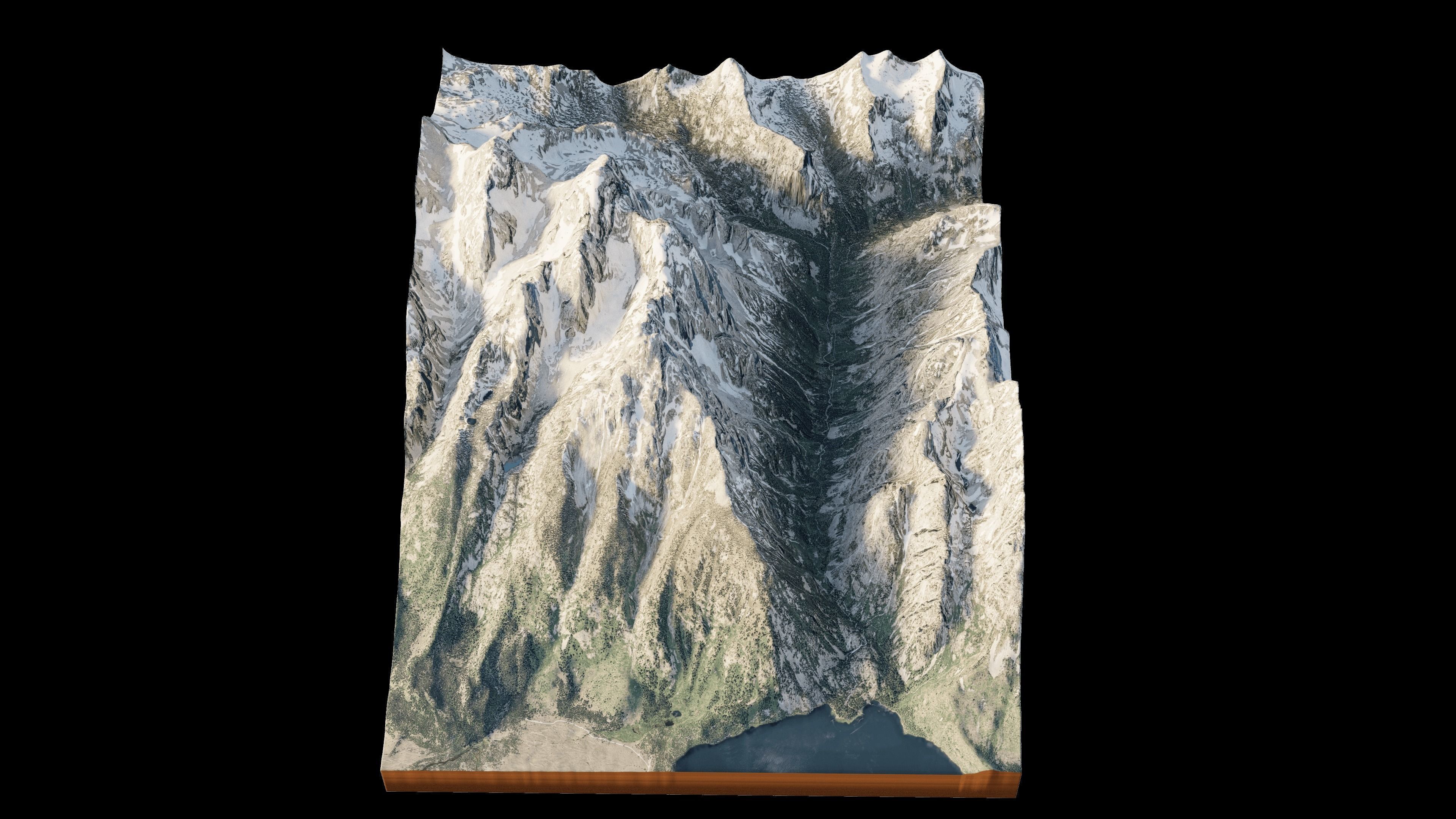 Grand Teton mountain 3d model landscape 3D model_2