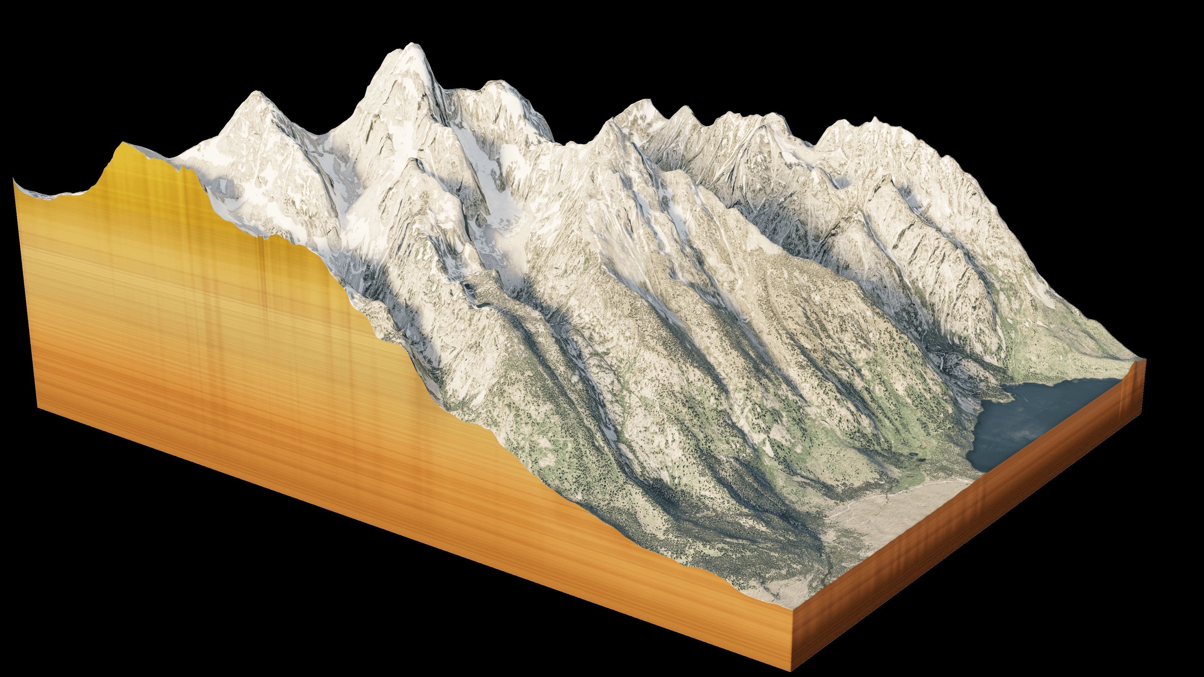 Grand Teton mountain 3d model landscape 3D model_5