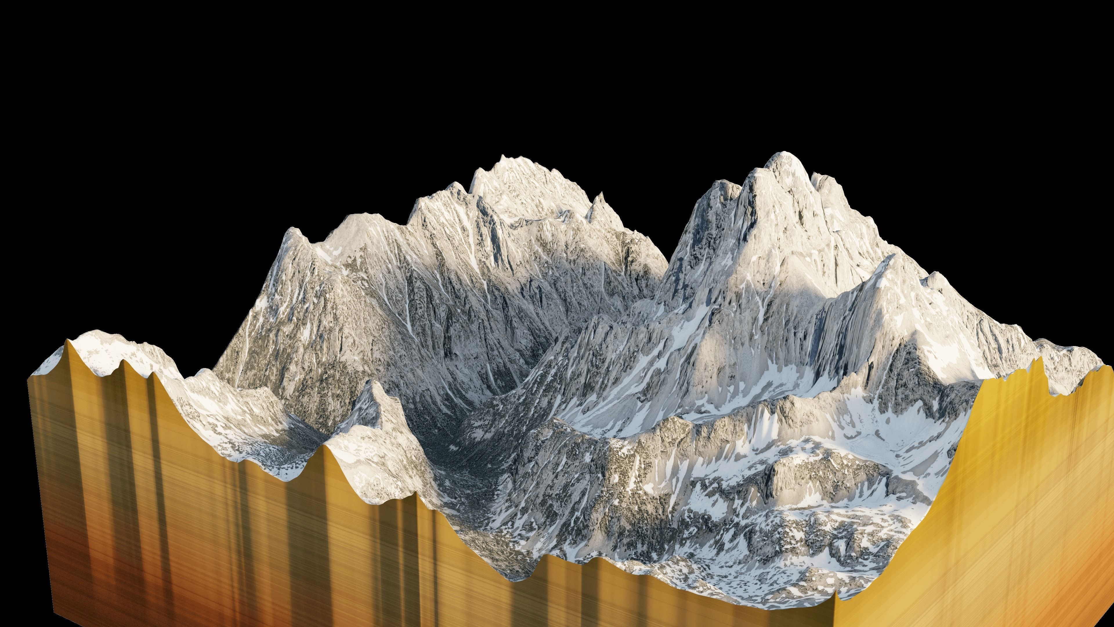 Grand Teton mountain 3d model landscape 3D model_6