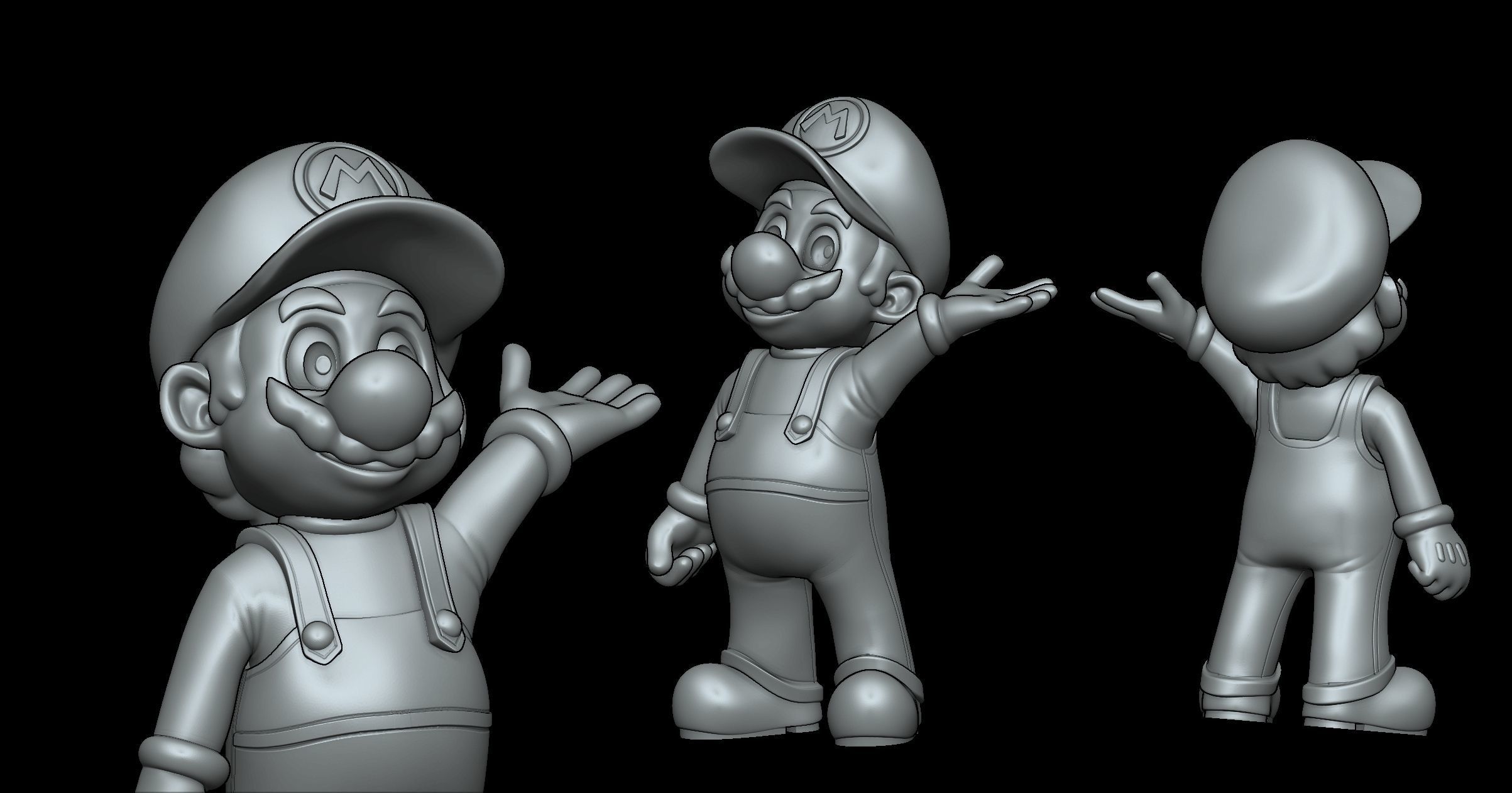 Mario 3D Model STL 3D print model_3