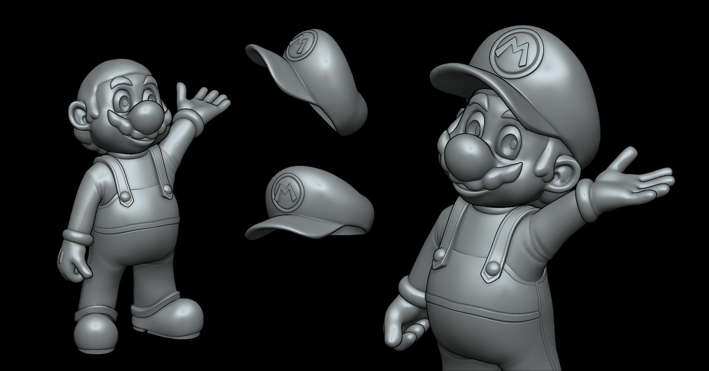 Mario 3D Model STL 3D print model_4