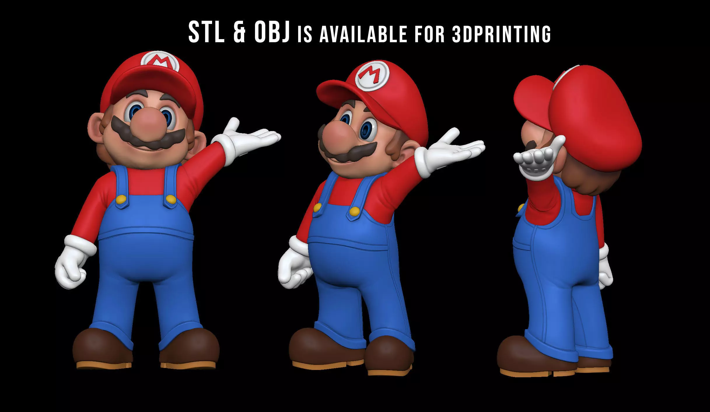 Mario 3D Model STL 3D print model_0