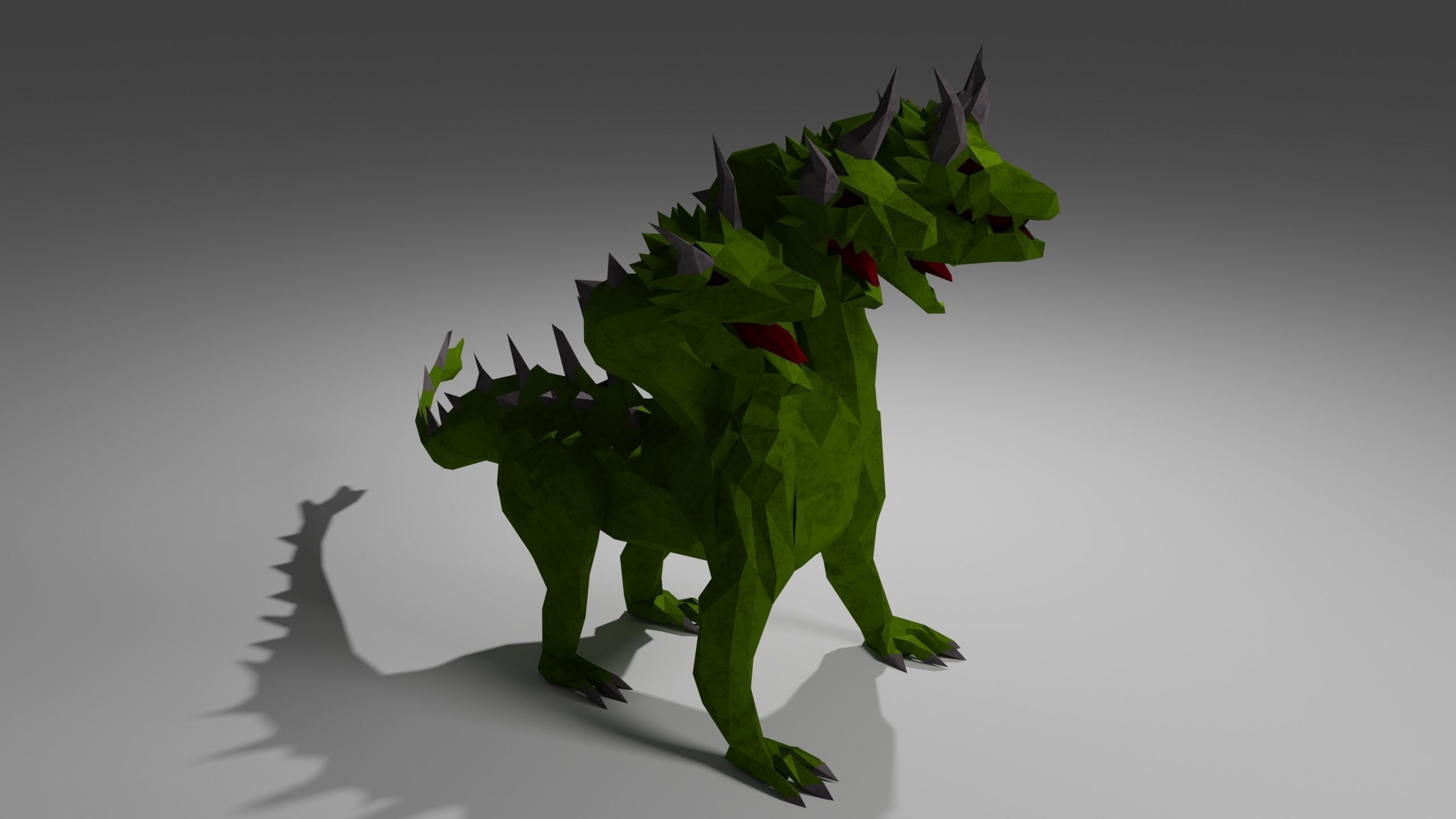 Hydra Water dragon  monster Sea  Mythical  Giant serpent Rigged Free low-poly 3D model_3