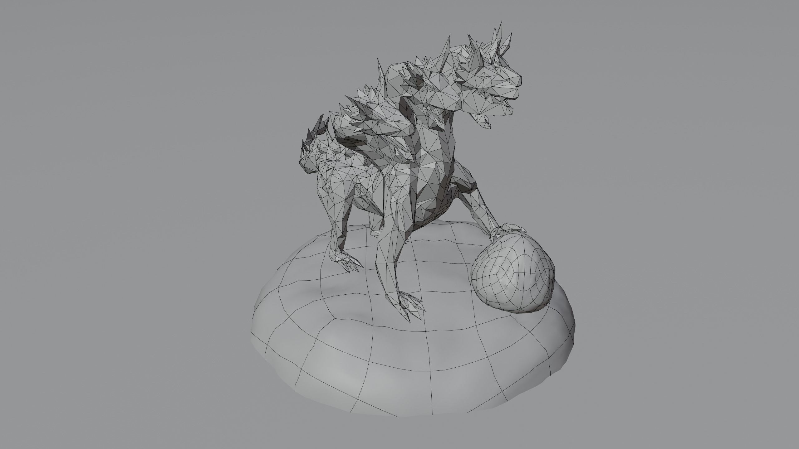 Hydra Water dragon  monster Sea  Mythical  Giant serpent Rigged Free low-poly 3D model_10