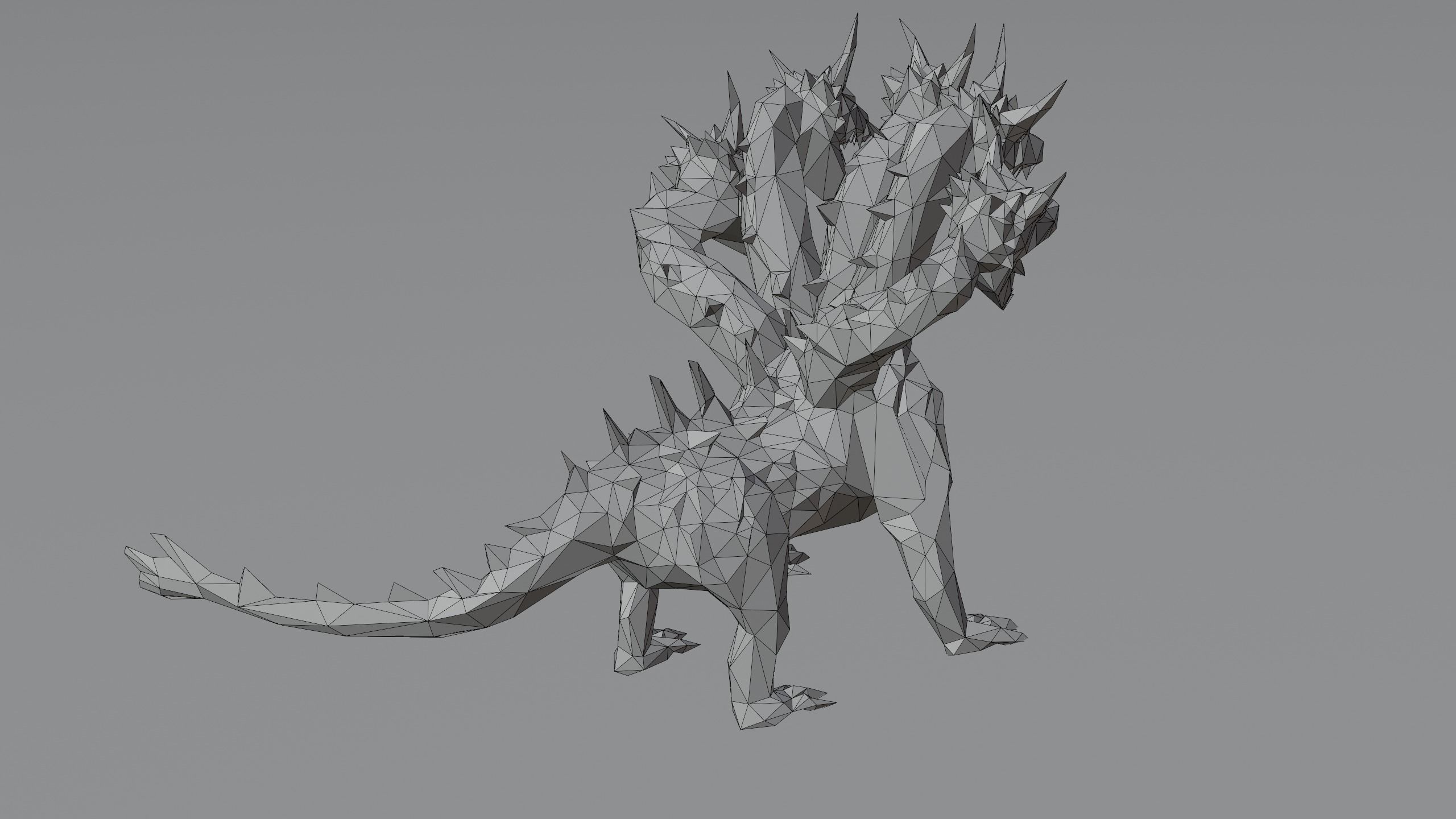 Hydra Water dragon  monster Sea  Mythical  Giant serpent Rigged Free low-poly 3D model_8