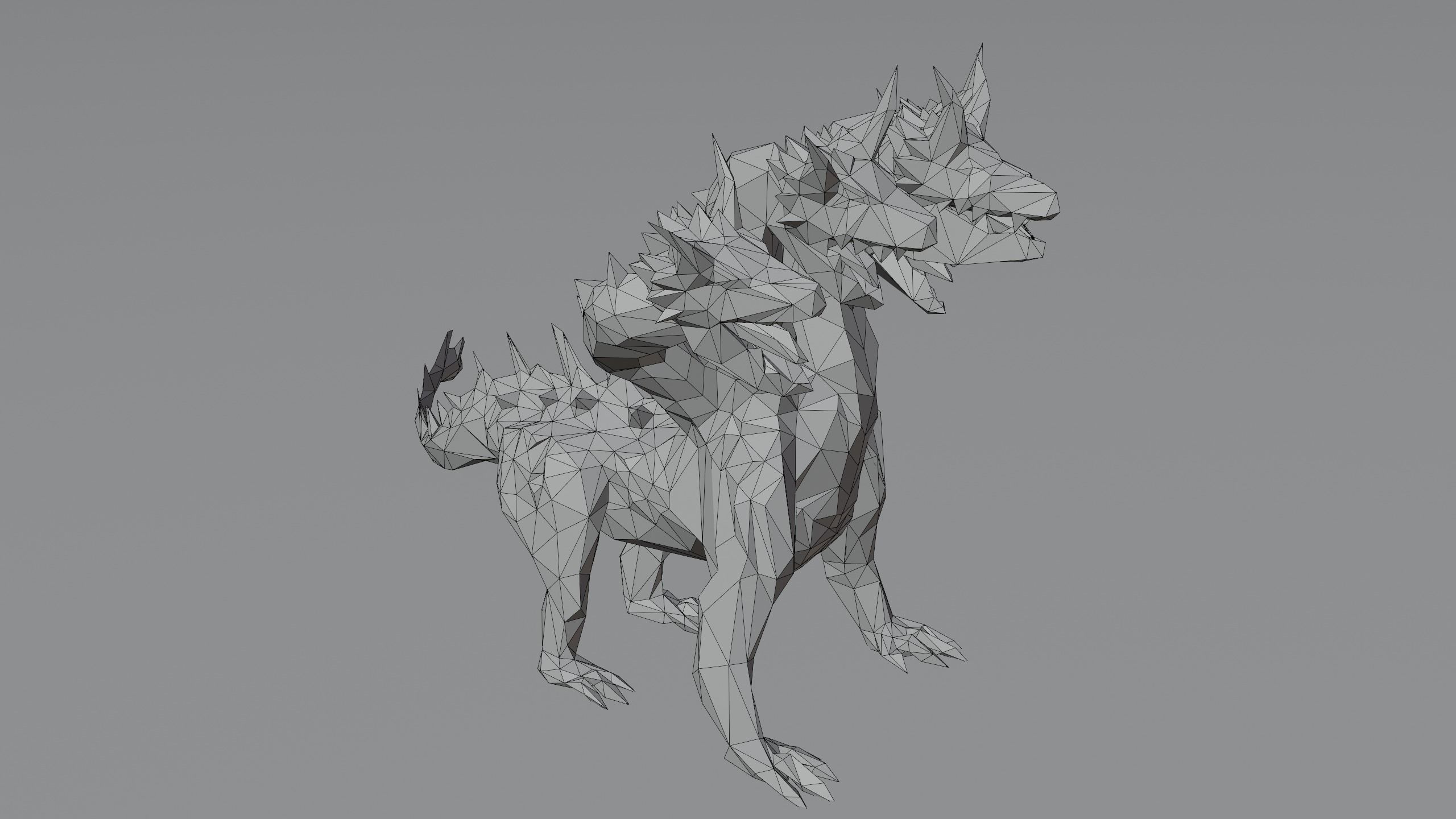 Hydra Water dragon  monster Sea  Mythical  Giant serpent Rigged Free low-poly 3D model_6