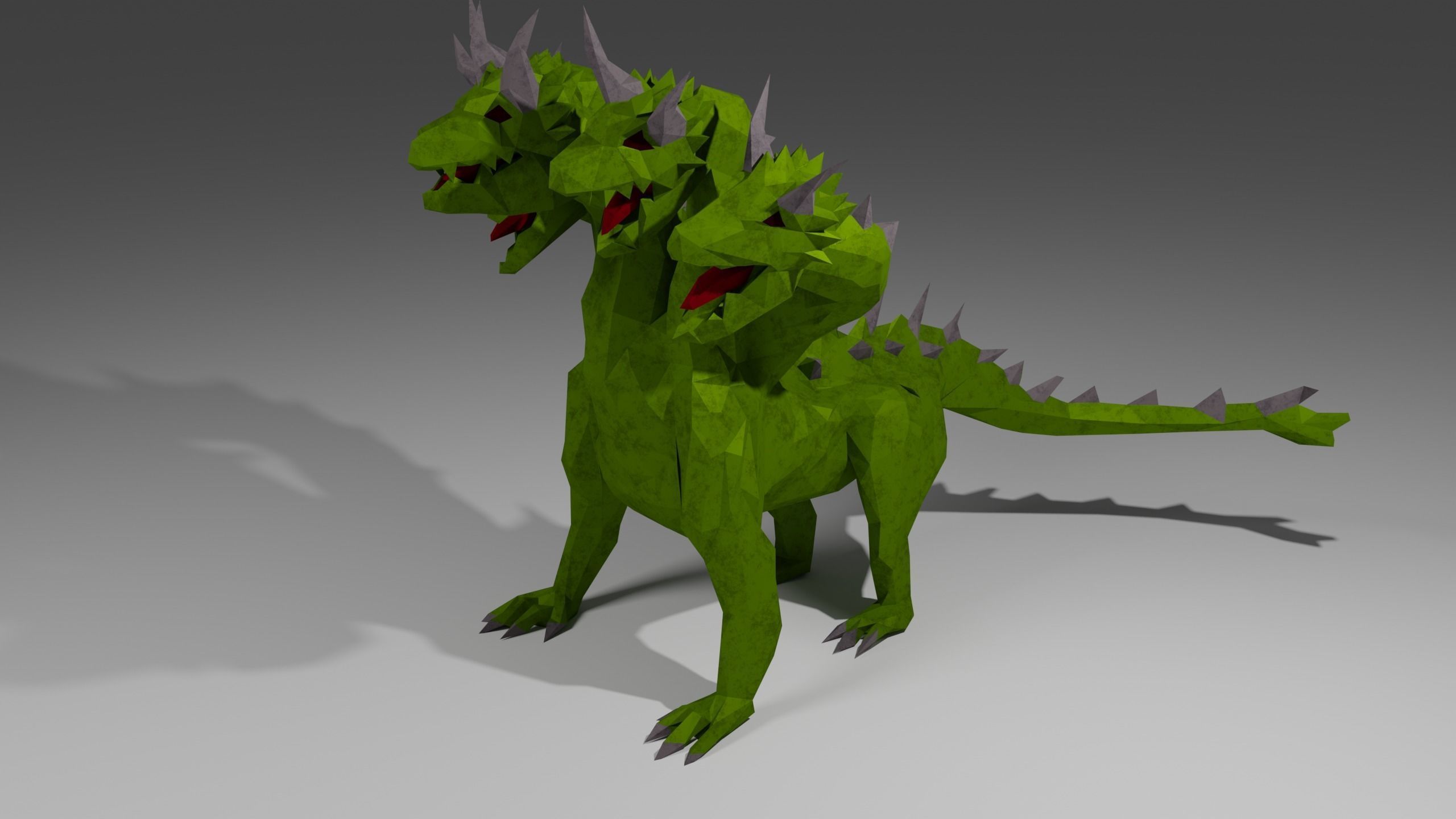 Hydra Water dragon  monster Sea  Mythical  Giant serpent Rigged Free low-poly 3D model_1