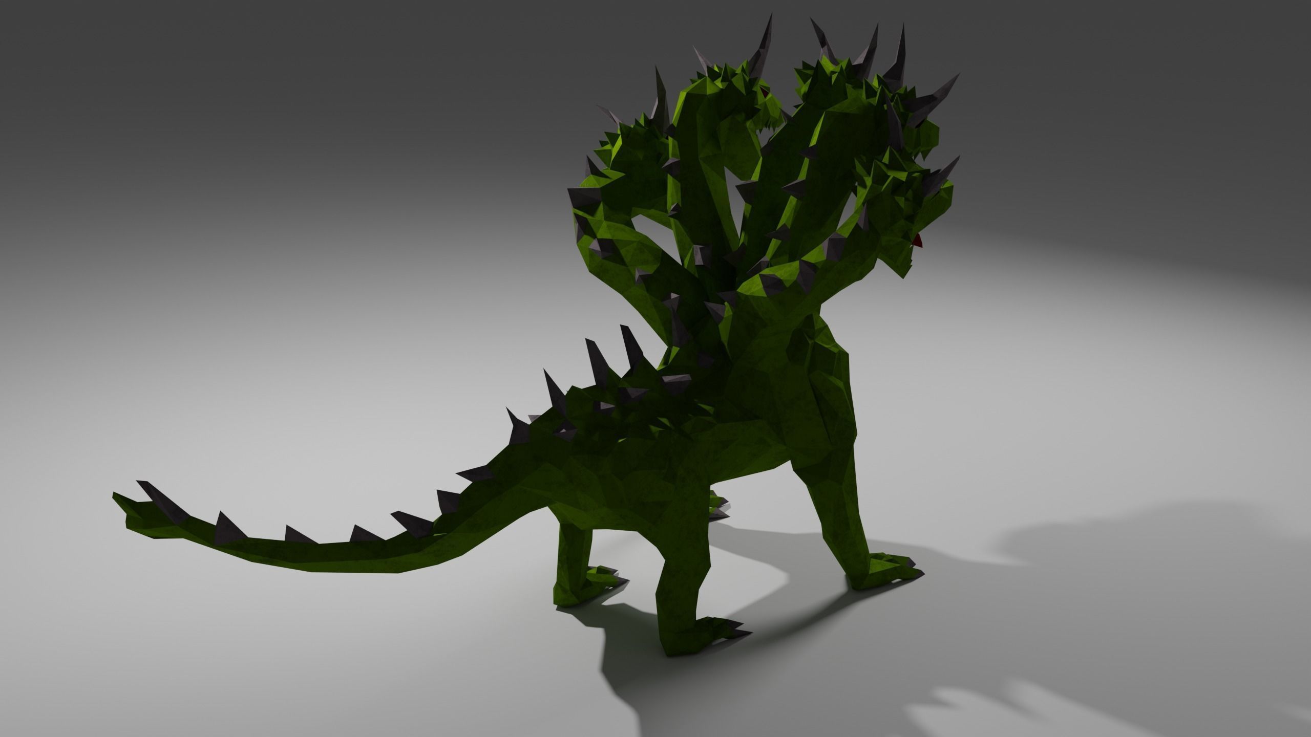 Hydra Water dragon  monster Sea  Mythical  Giant serpent Rigged Free low-poly 3D model_4