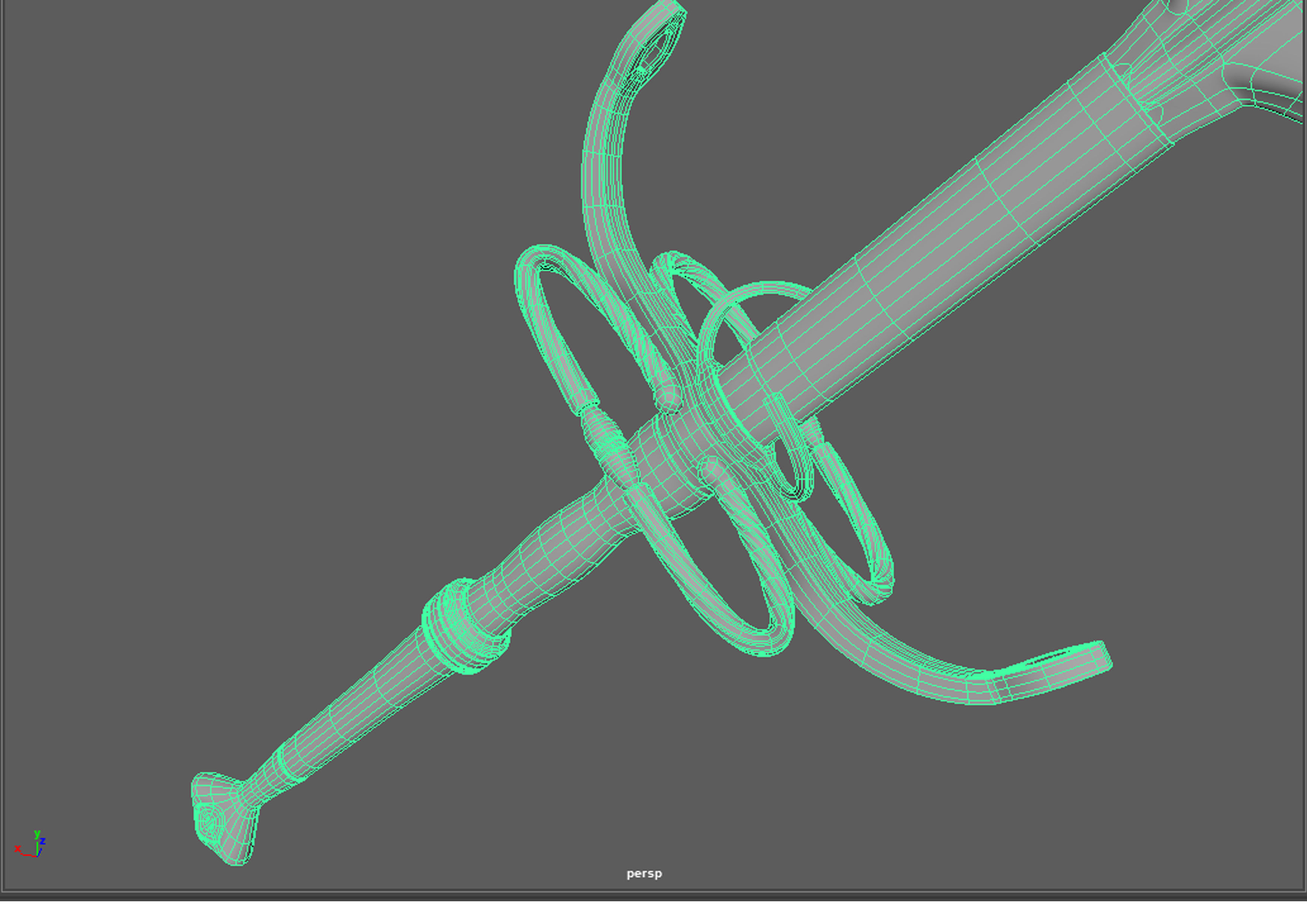 two-handed flamberg 3D model_5