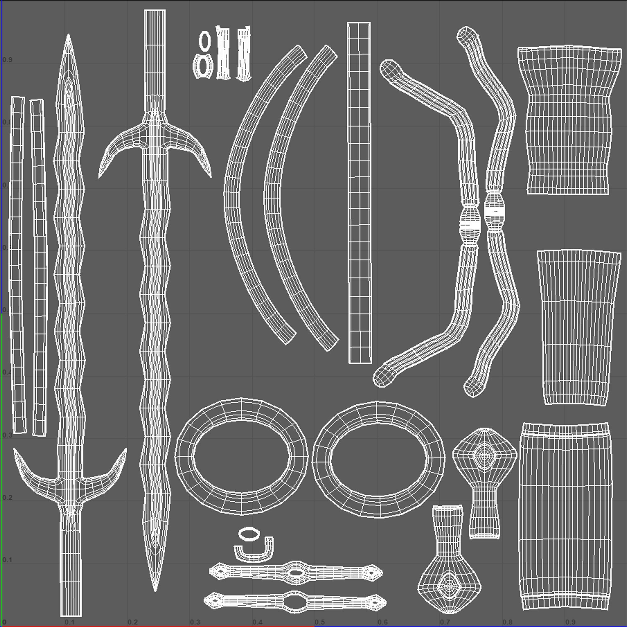 two-handed flamberg 3D model_3