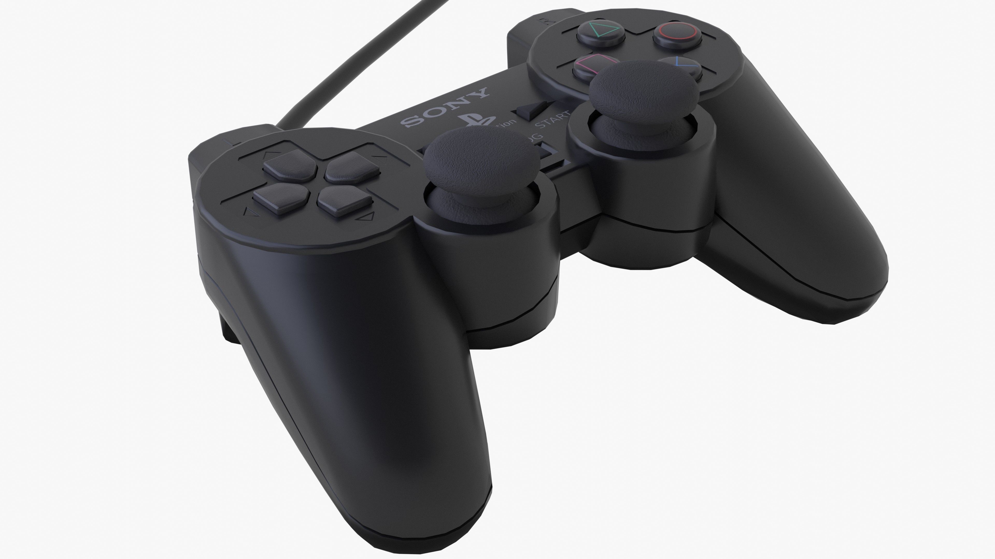 Sony PlayStation 2 Slim Low-poly 3D model_9