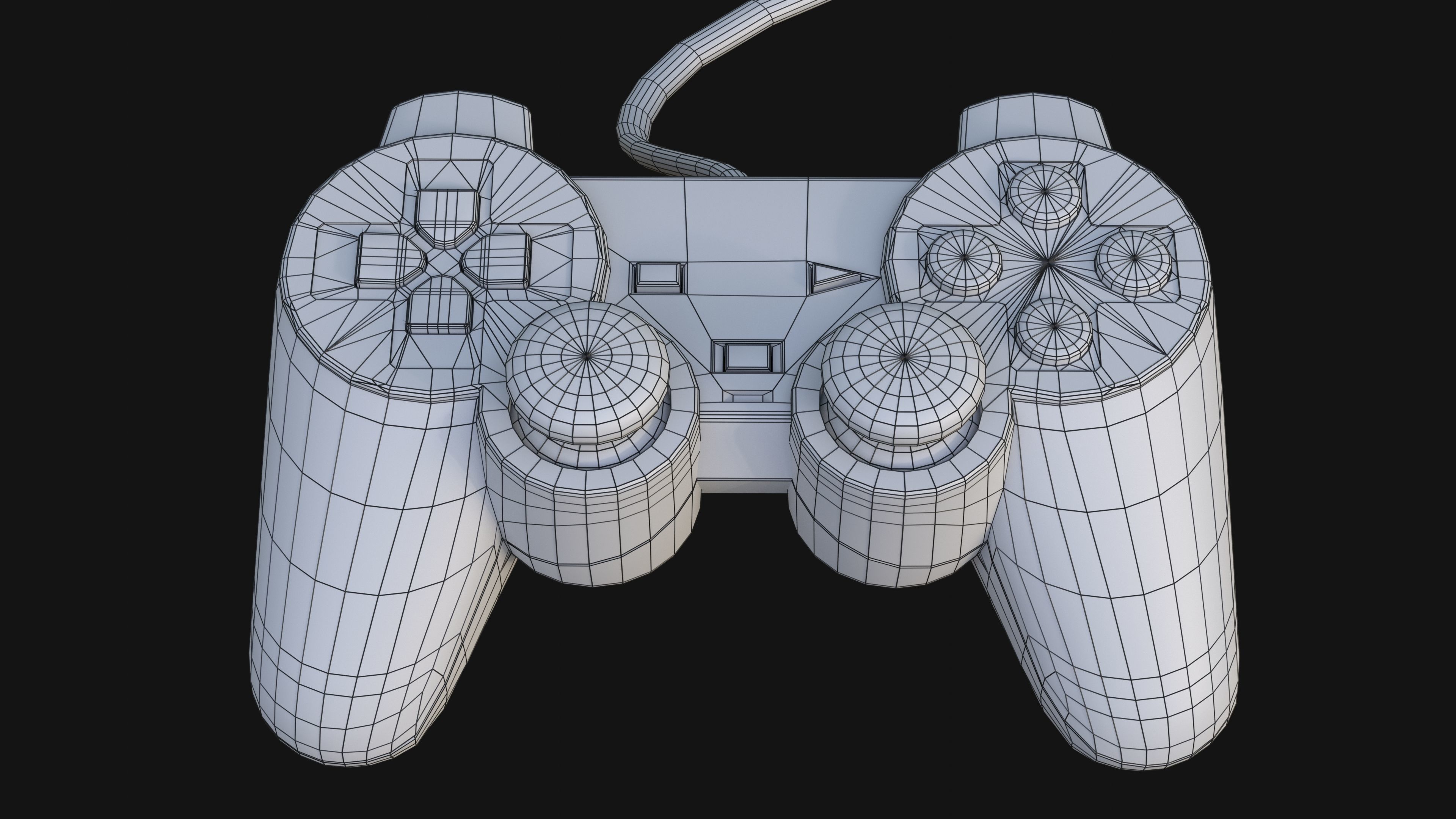 Sony PlayStation 2 Slim Low-poly 3D model_22