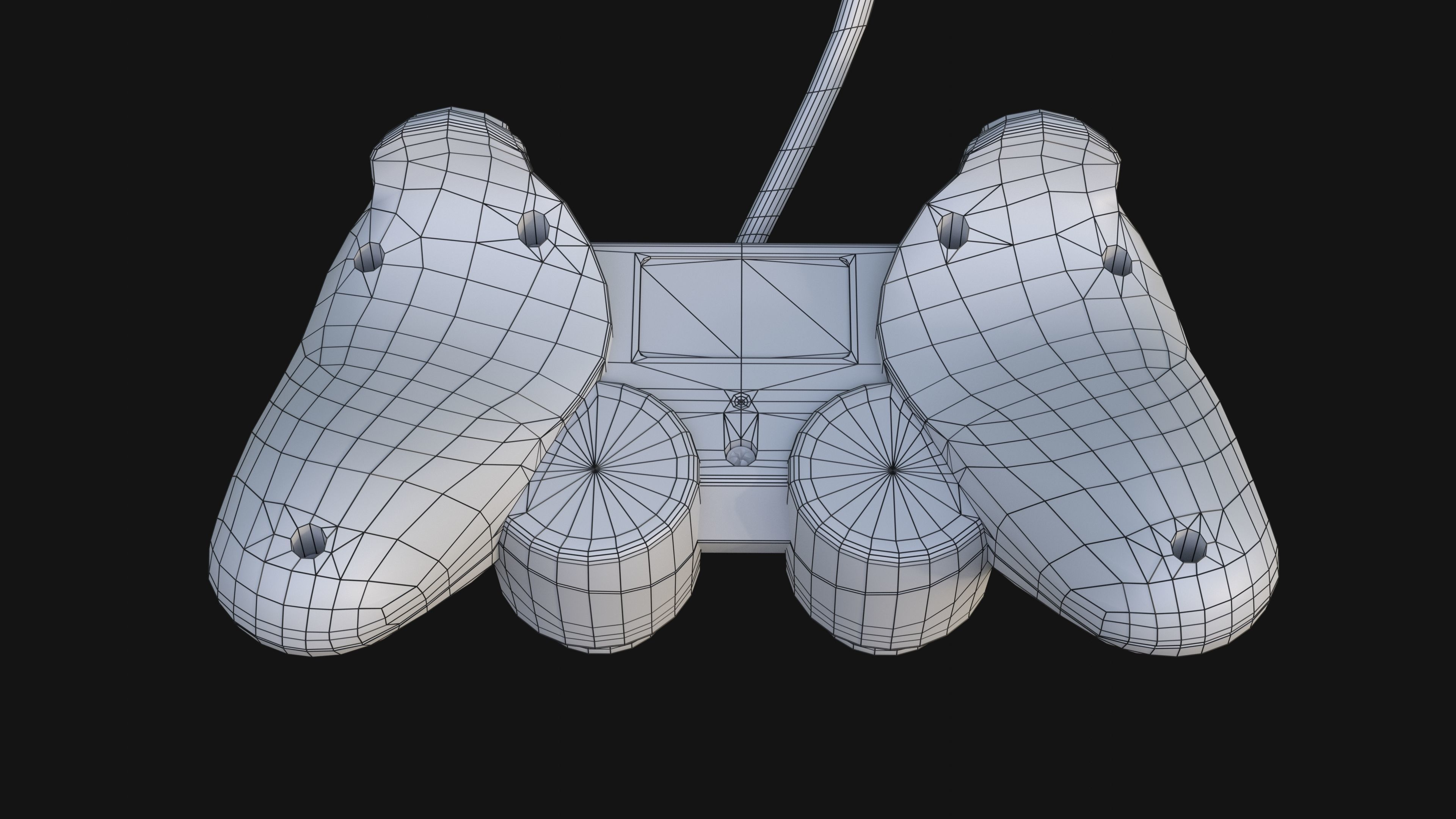 Sony PlayStation 2 Slim Low-poly 3D model_23