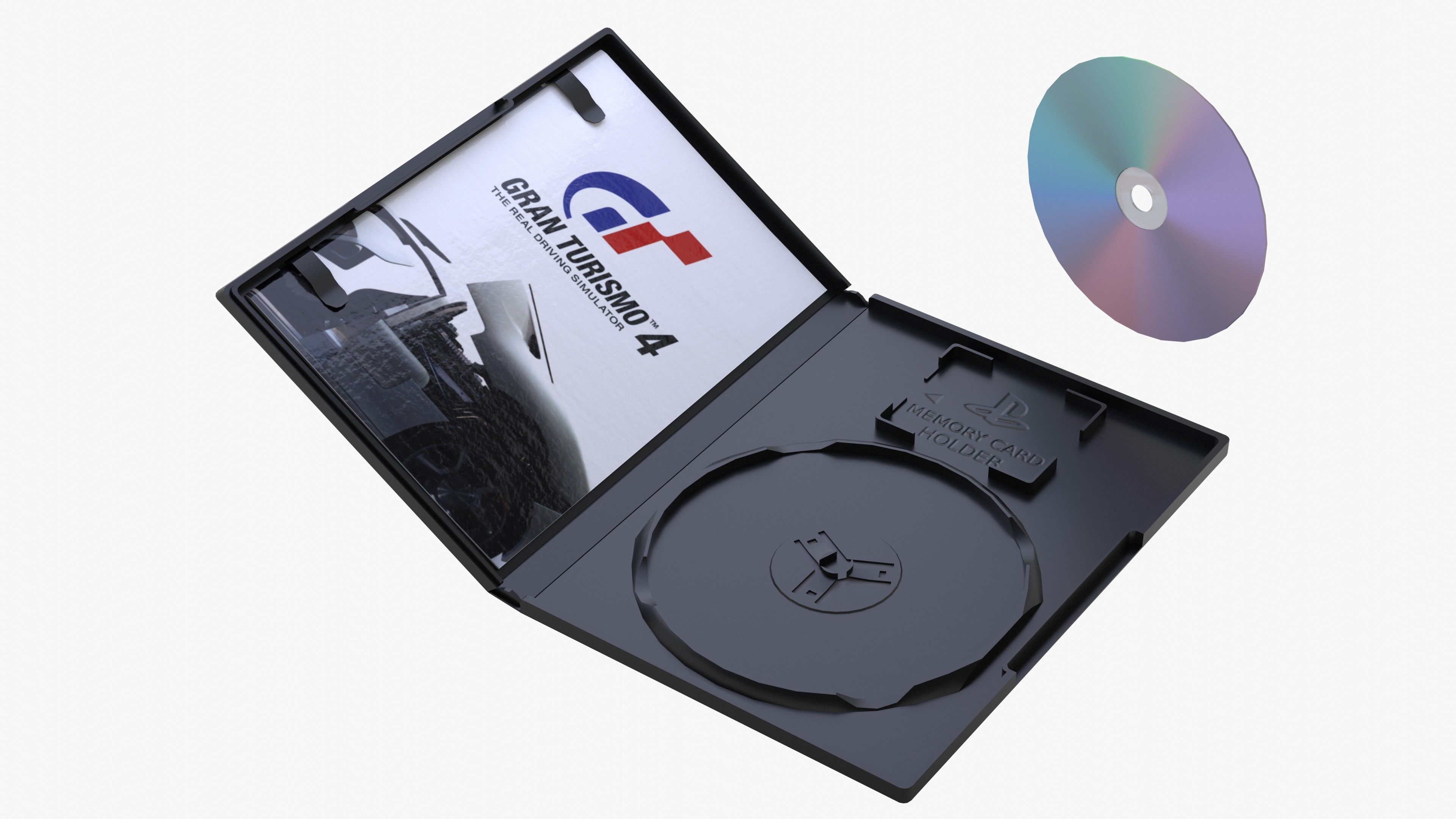 Sony PlayStation 2 Slim Low-poly 3D model_13