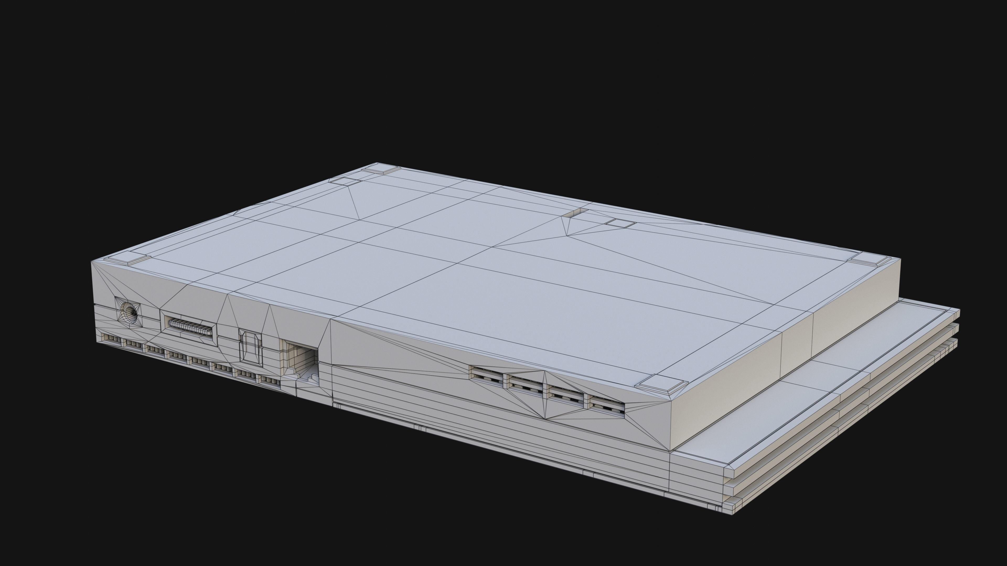 Sony PlayStation 2 Slim Low-poly 3D model_20