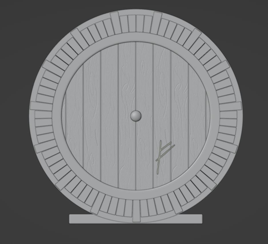 Hobbit door 3D print model_1