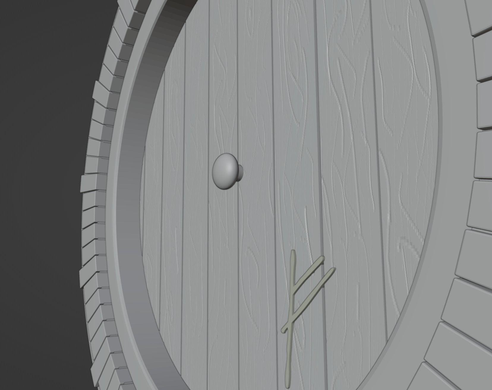 Hobbit door 3D print model_2