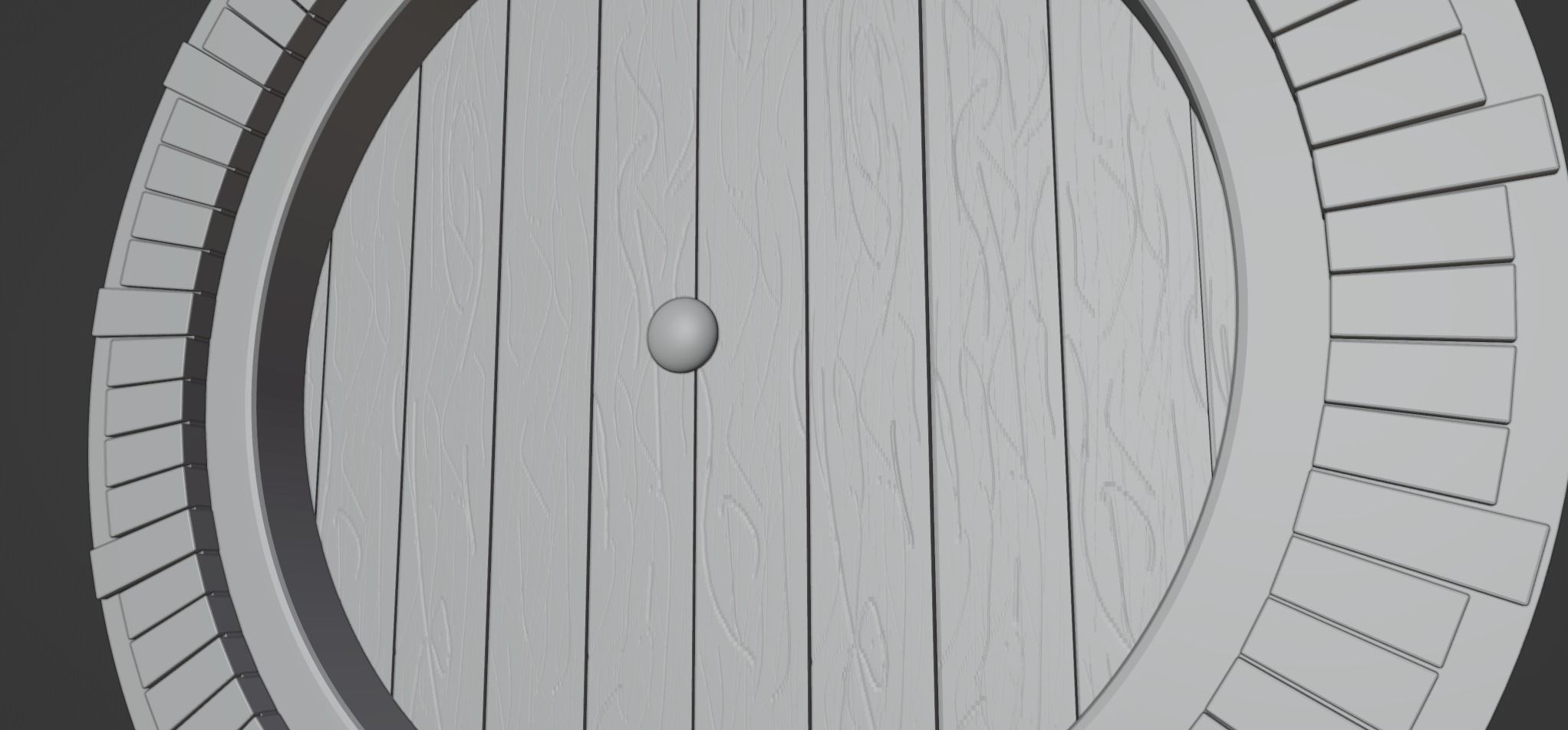 Hobbit door 3D print model_6