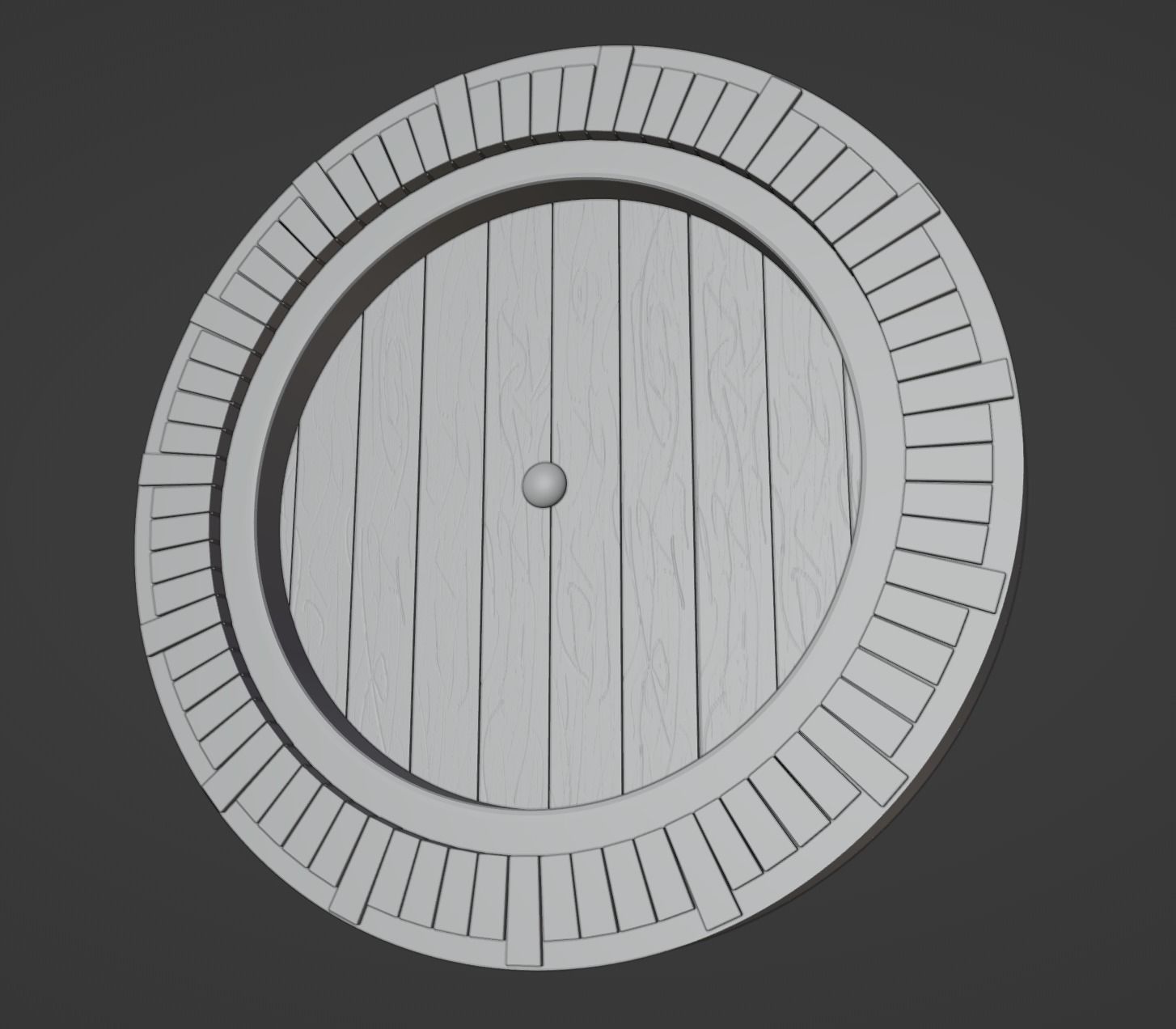 Hobbit door 3D print model_5