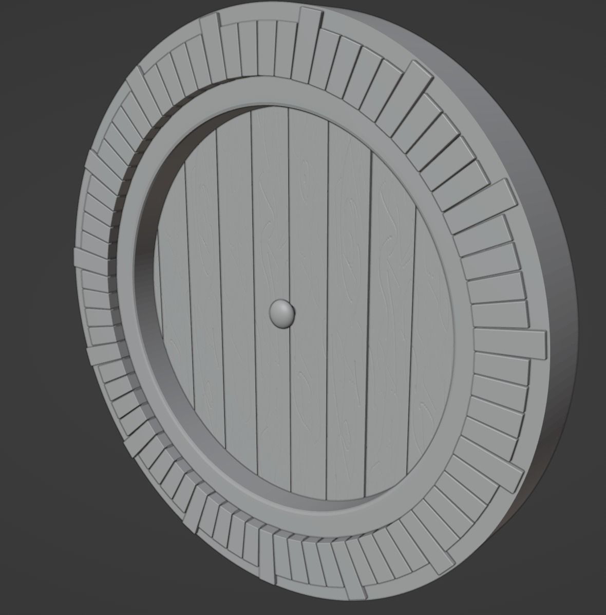 Hobbit door 3D print model_4