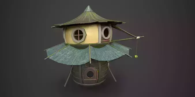 Stylized House 3d Model Low-poly 3D model