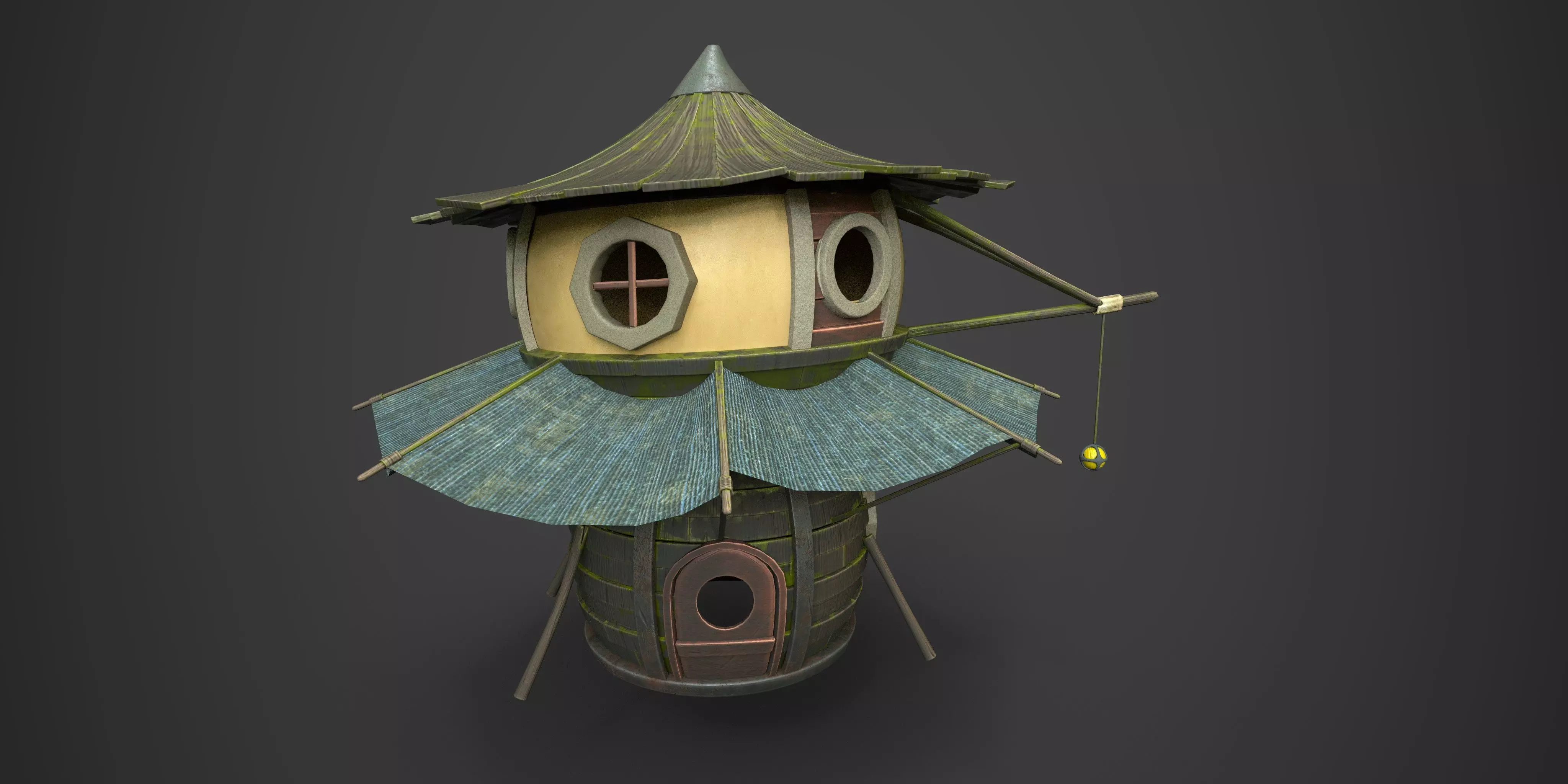 Stylized House 3d Model Low-poly 3D model_0