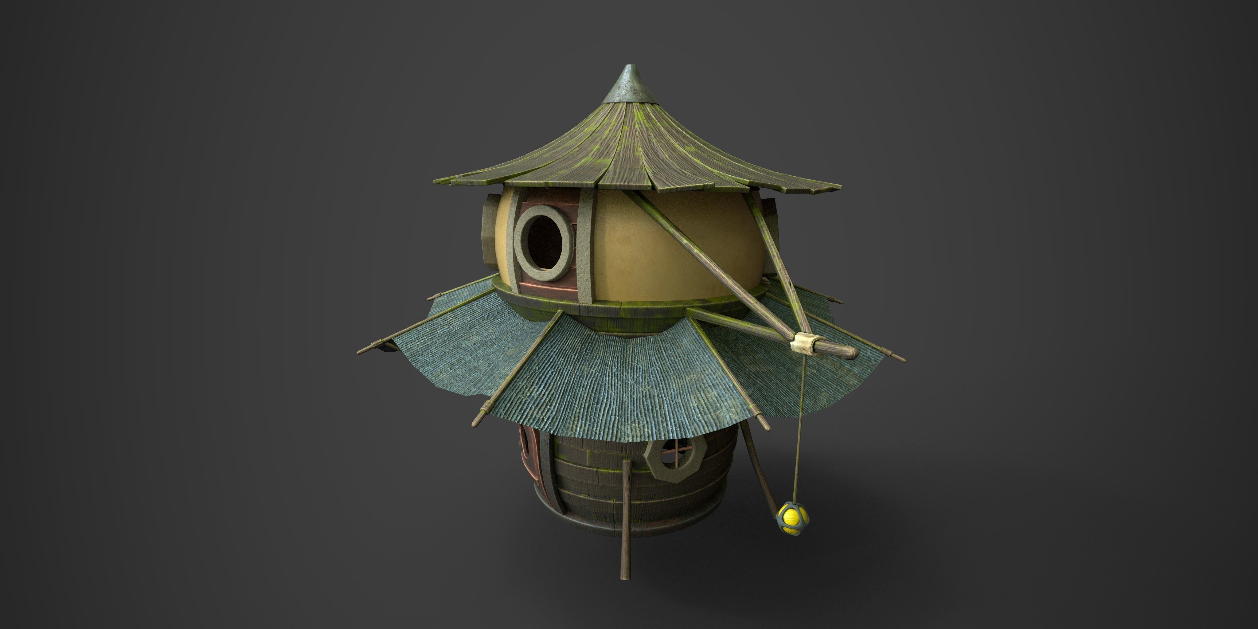 Stylized House 3d Model Low-poly 3D model_2