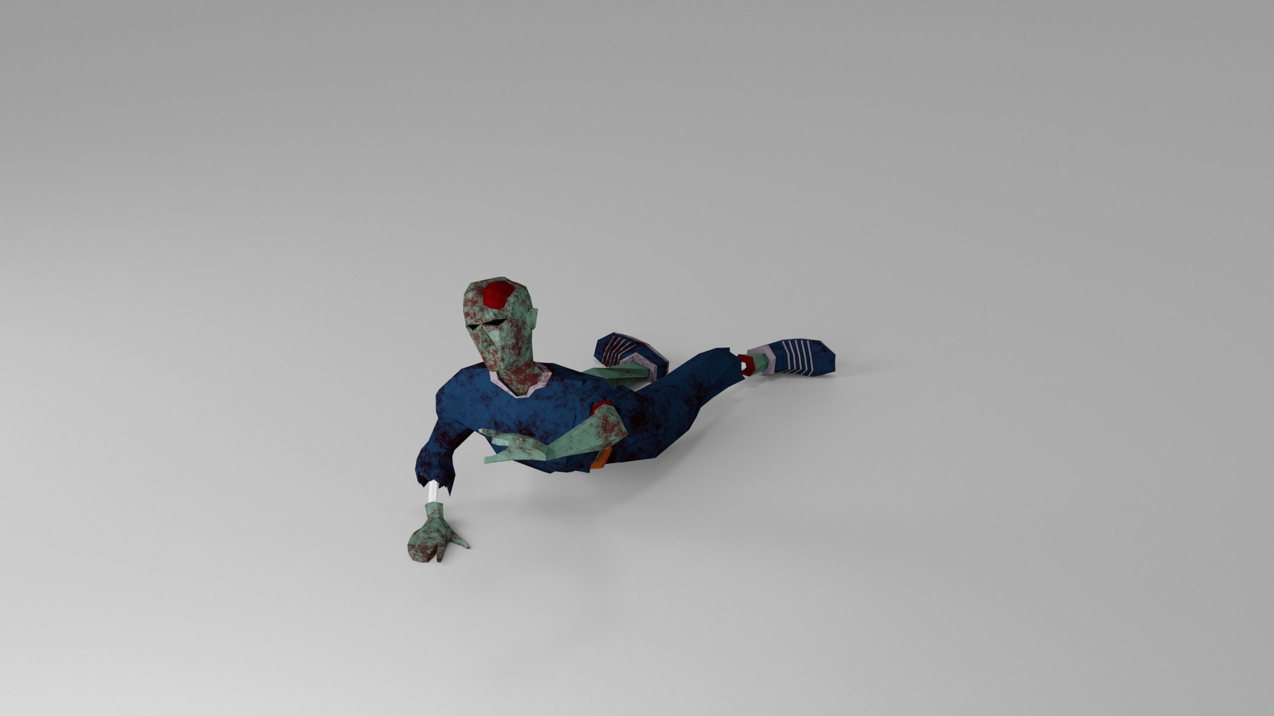 Zombie Undead Living dead Corpse Infected Low-poly 3D model_3