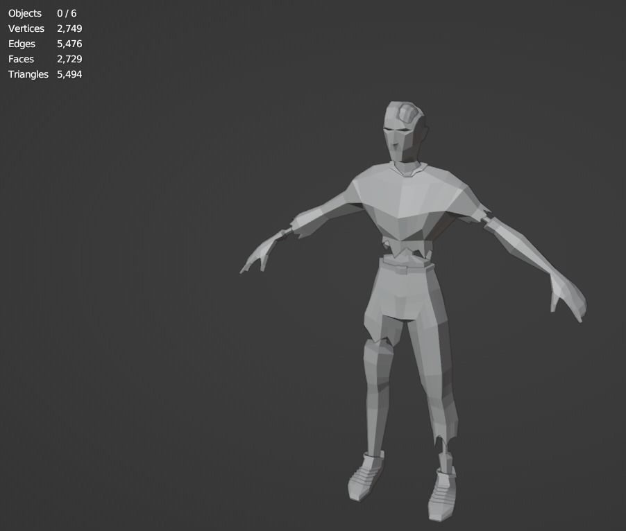 Zombie Undead Living dead Corpse Infected Low-poly 3D model_12