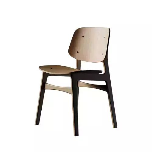 Soborg Chair Low-poly 3D model