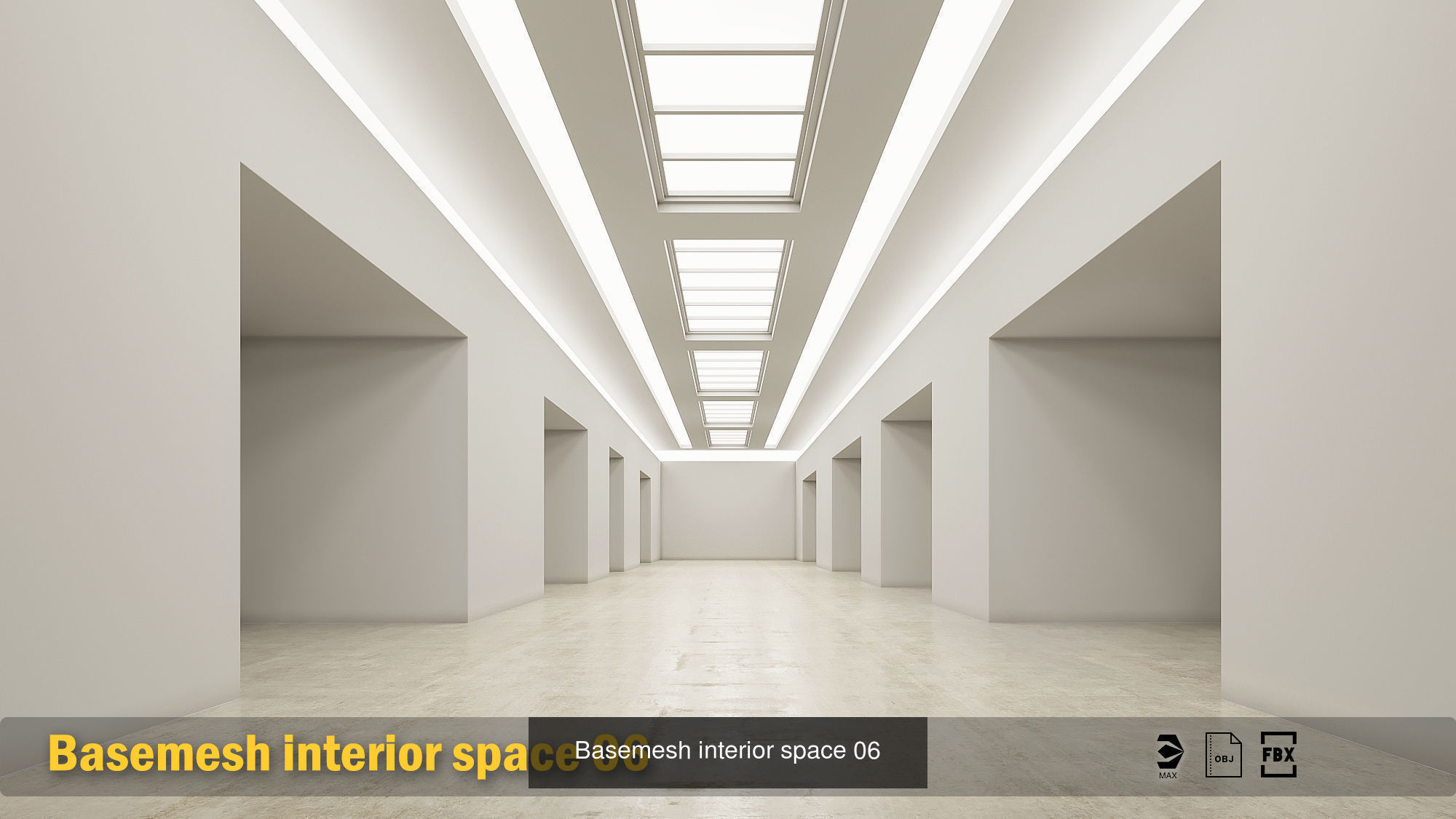 5 lowpoly interior hall vol 02 3D Model Collection_1