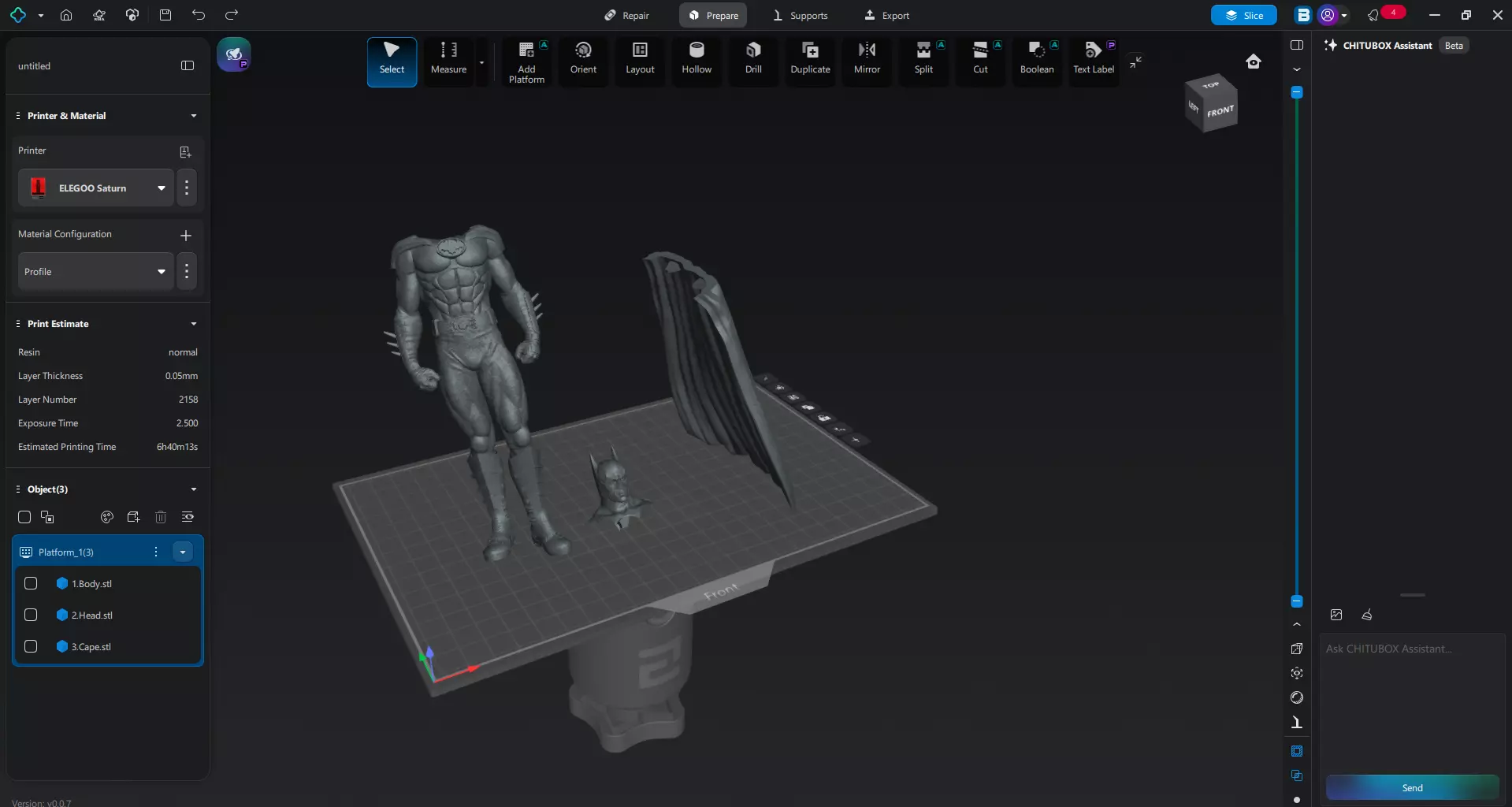 Batman Michael Keaton 3D Print Model for easy resin fdm printing 3D print model_7