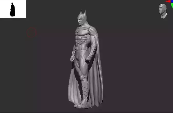Batman Michael Keaton 3D Print Model for easy resin fdm printing 3D print model