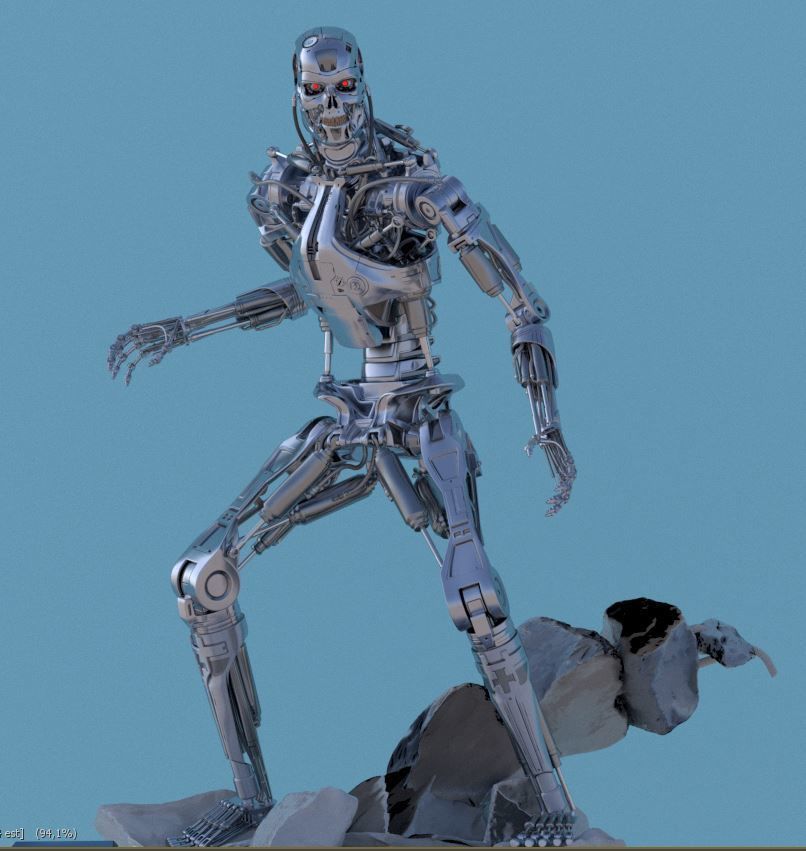 Terminator T-800 Endoskeleton Rekvizit T1 V2 3D model 3D printable ...