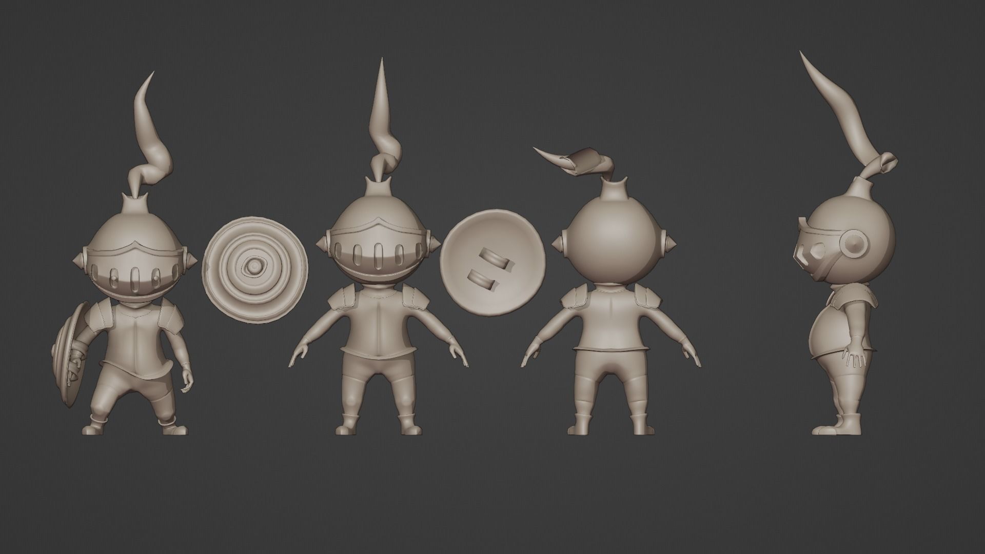 knight of the shield Low-poly 3D model_8