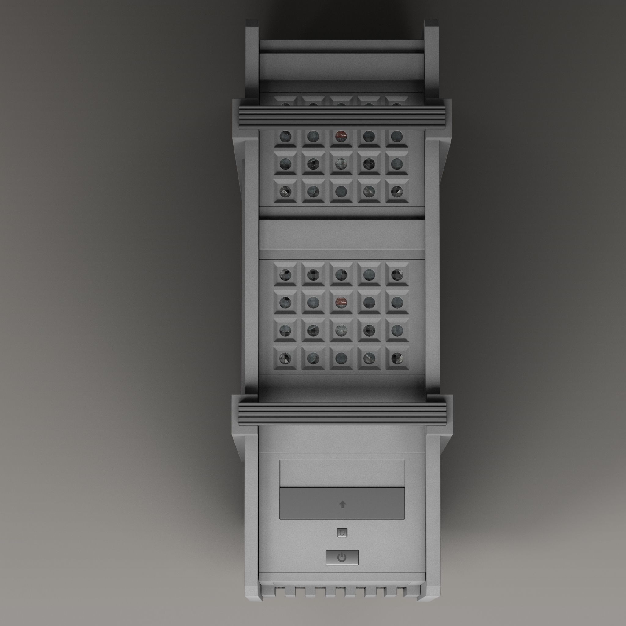 Brutalist PC Case II Low-poly 3D model_3