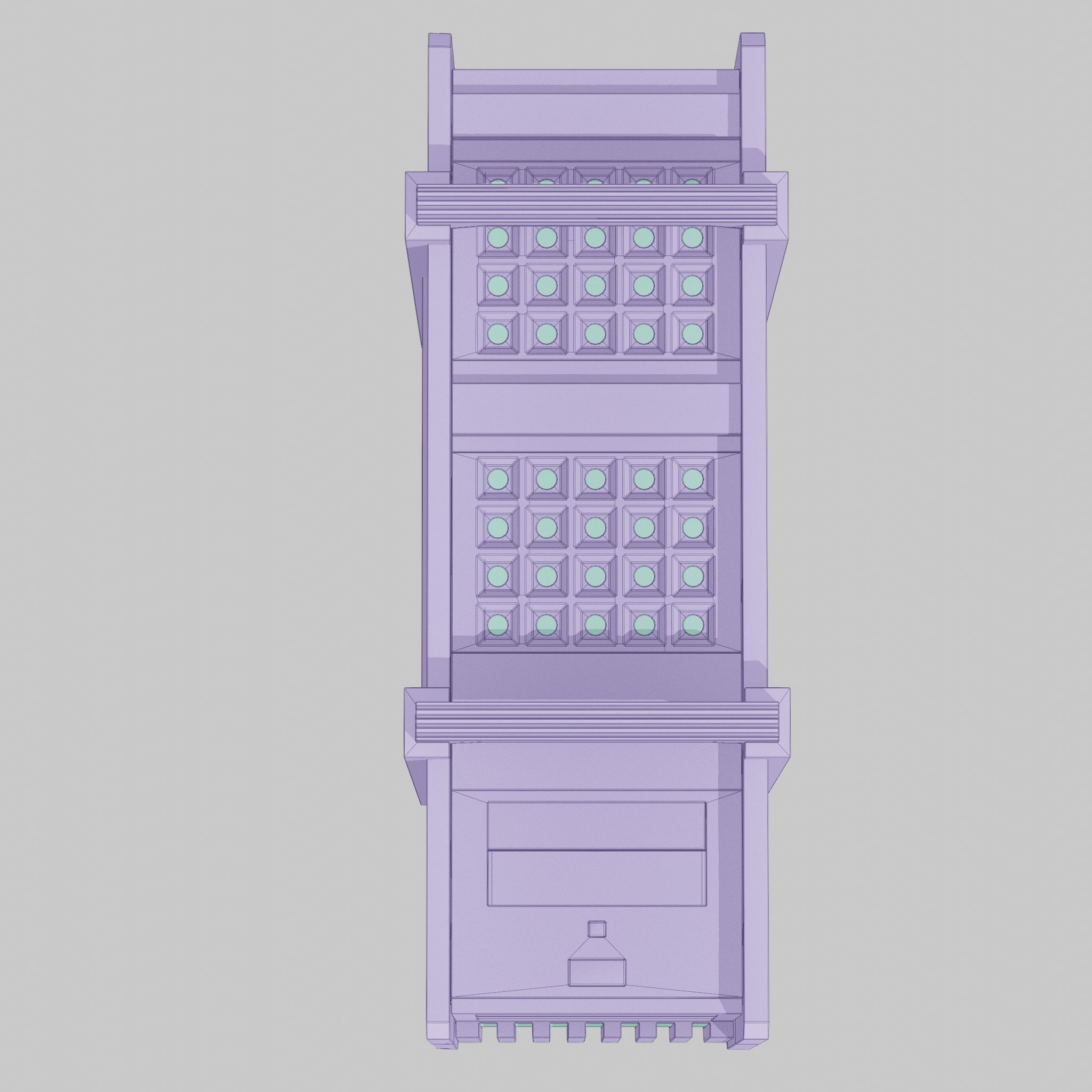 Brutalist PC Case II Low-poly 3D model_10