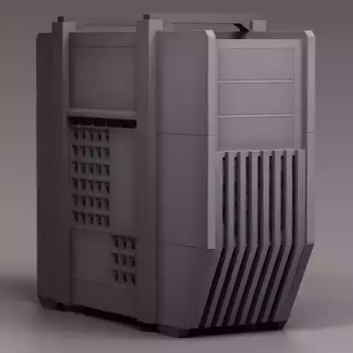 Brutalist PC Case II Low-poly 3D model