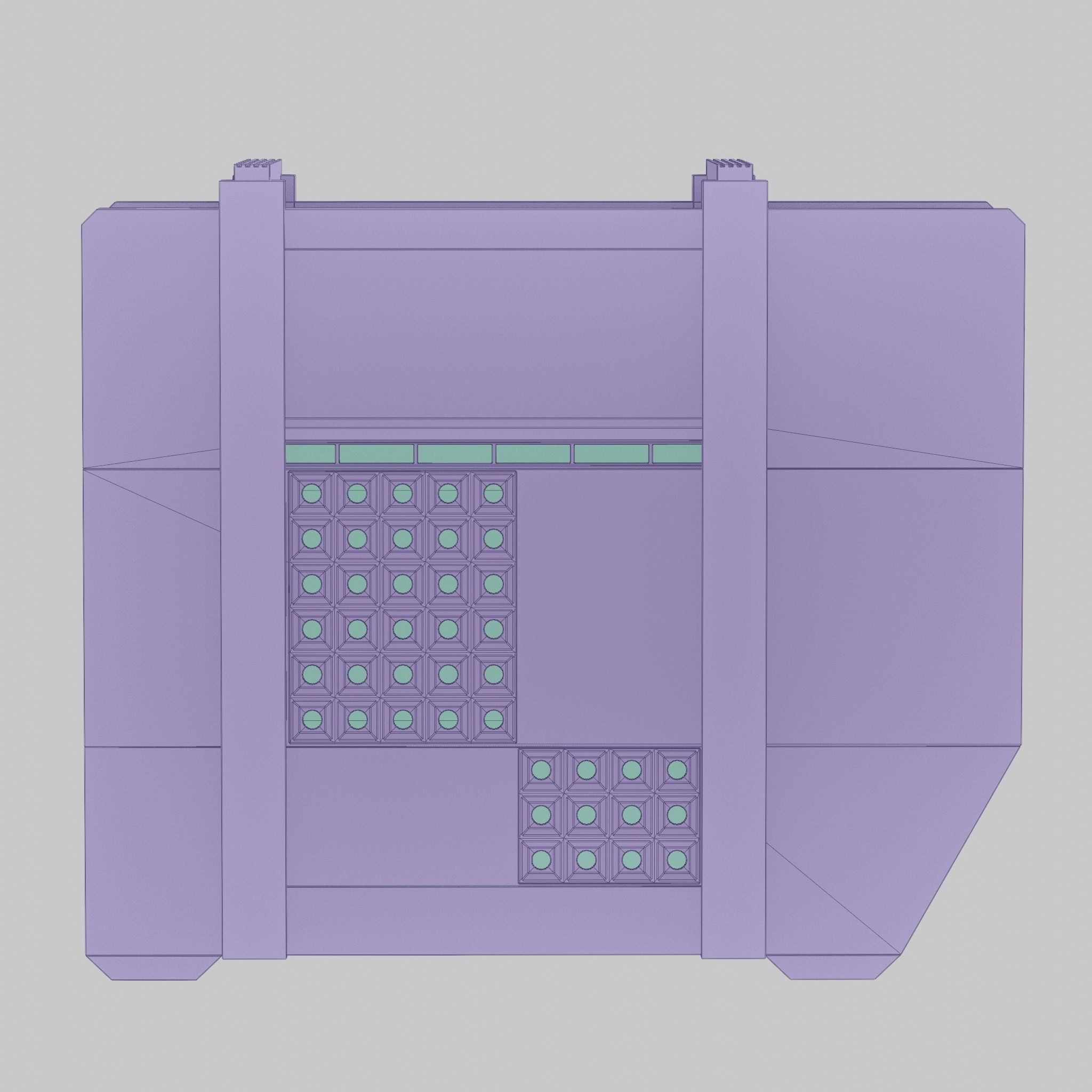Brutalist PC Case II Low-poly 3D model_8