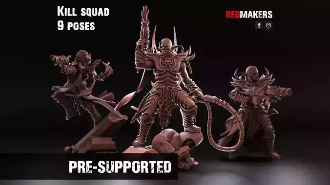 Kill Squad - Dark Elves 3D print model