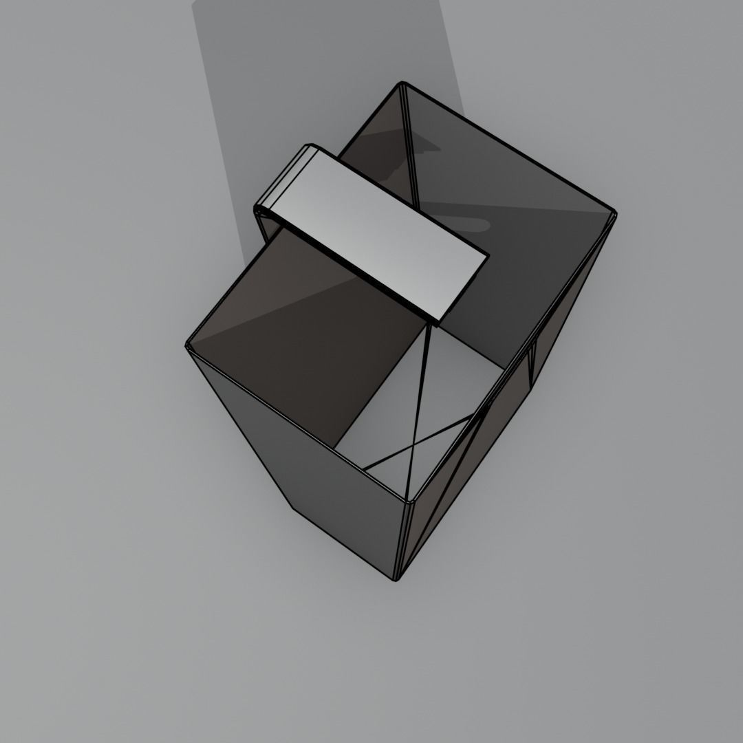 Street Trash Can Low-poly 3D model_11